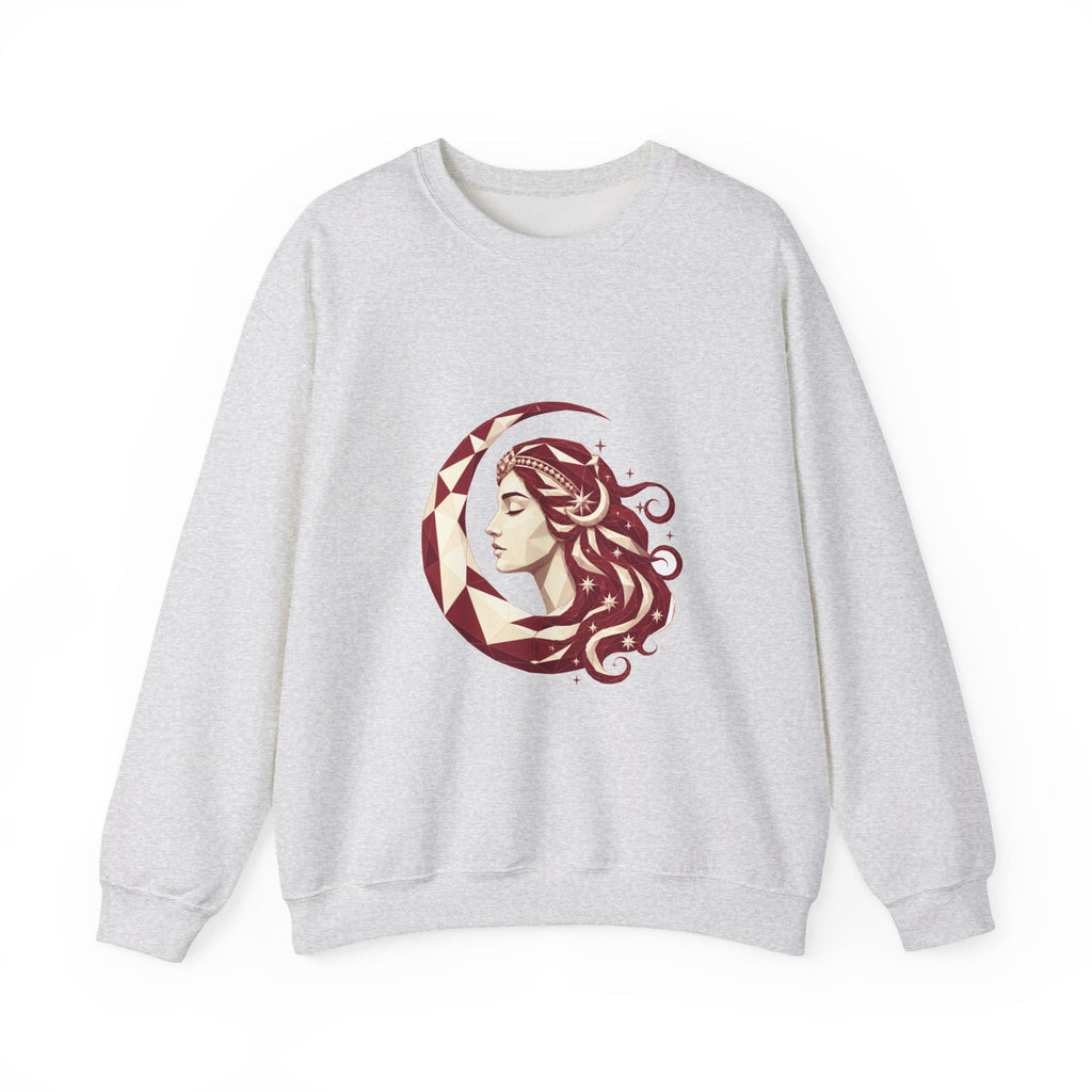 Matching Couple Sweatshirt - Helios & Selene Matching Couple Comfort Colors Crew Geometric Art His Hers Love Gift - Design B