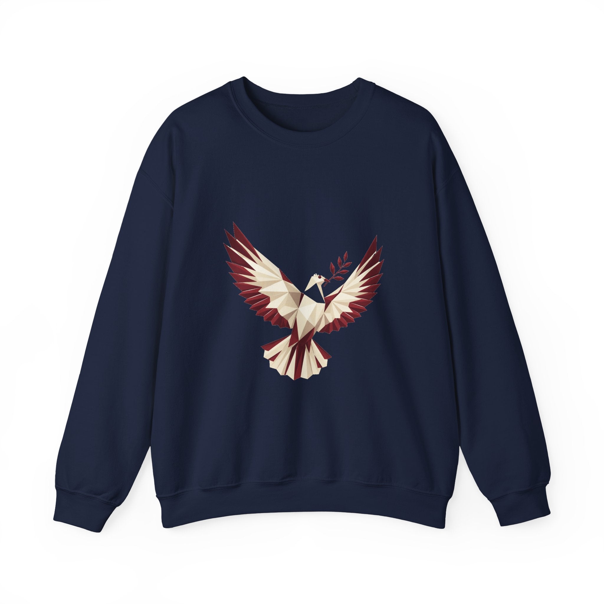 Matching Couple Sweatshirt - Wolf & Dove Matching Couple Comfort Colors Crew Geometric Art His Hers Love Gift - Design B