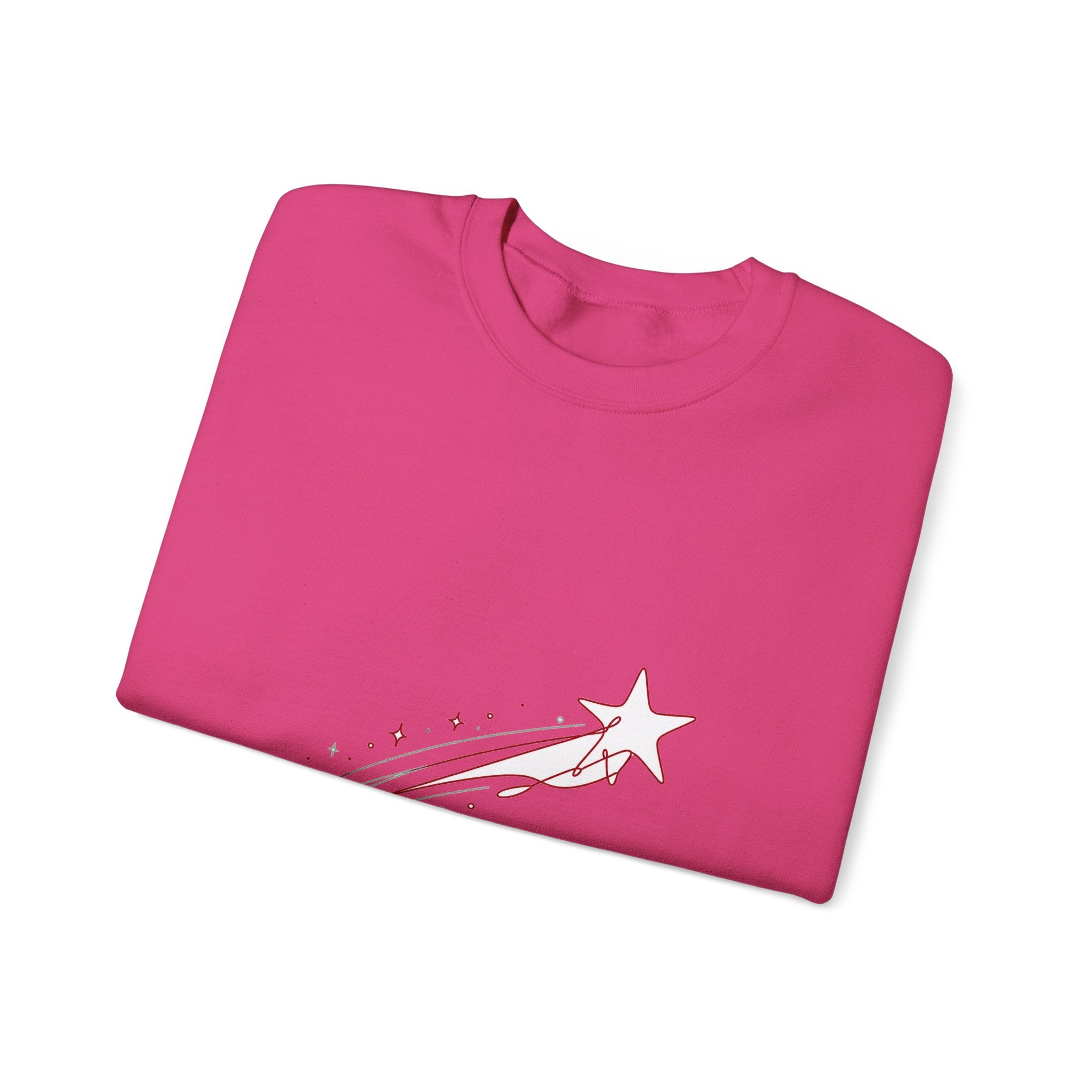 Matching Couple Sweatshirt - Shooting Star & North Star Matching Couple Crewneck Sweatshirt Minimalist Art His Hers Valentine Gift - Design A