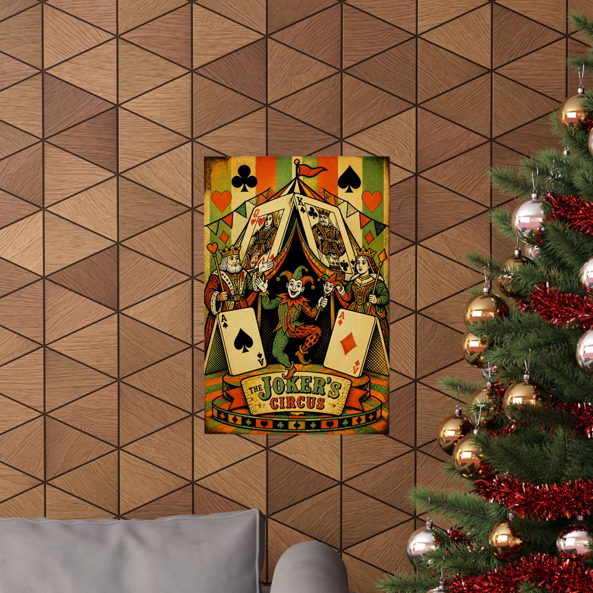 Playing Cards Tent Wall Art Poster 18×24 Pop Art Living Room Decor Maximalist Print