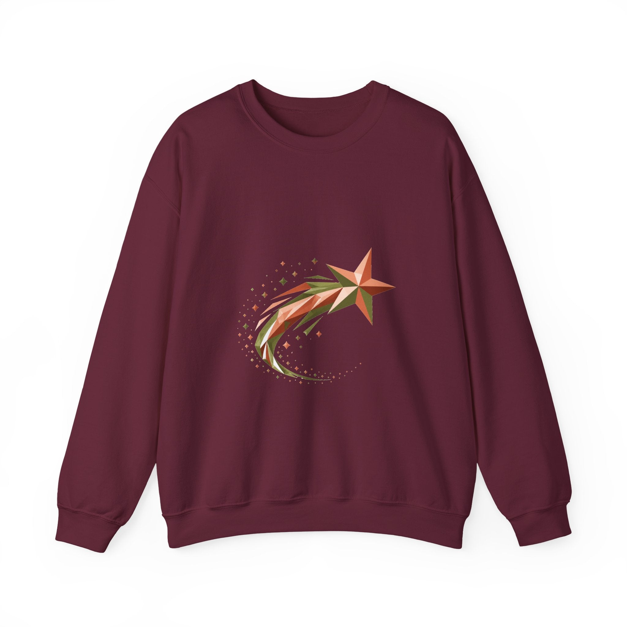 Matching Couple Sweatshirt - Shooting Star & North Star Matching Couple Comfort Colors Crew Geometric Art His Hers Love Gift - Design A