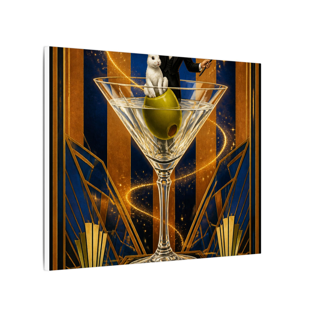 Martini Magician Wall Art Canvas 16×20 Art Deco Entryway Decor Maximalist Print