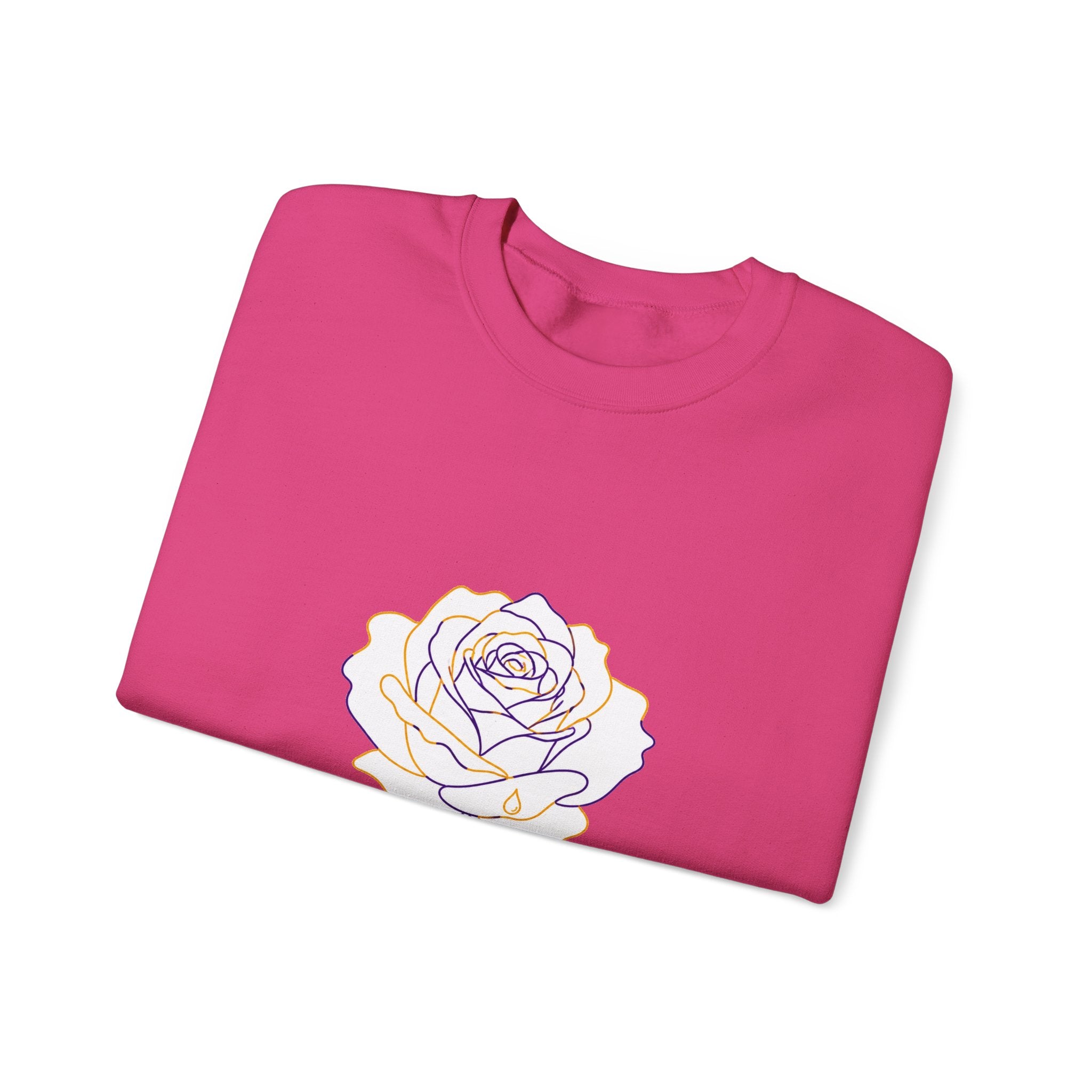 Matching Couple Sweatshirt - Rose & Thorn Matching Couple Premium Fleece Sweatshirt Minimalist Art His Hers Christmas Gift - Design A