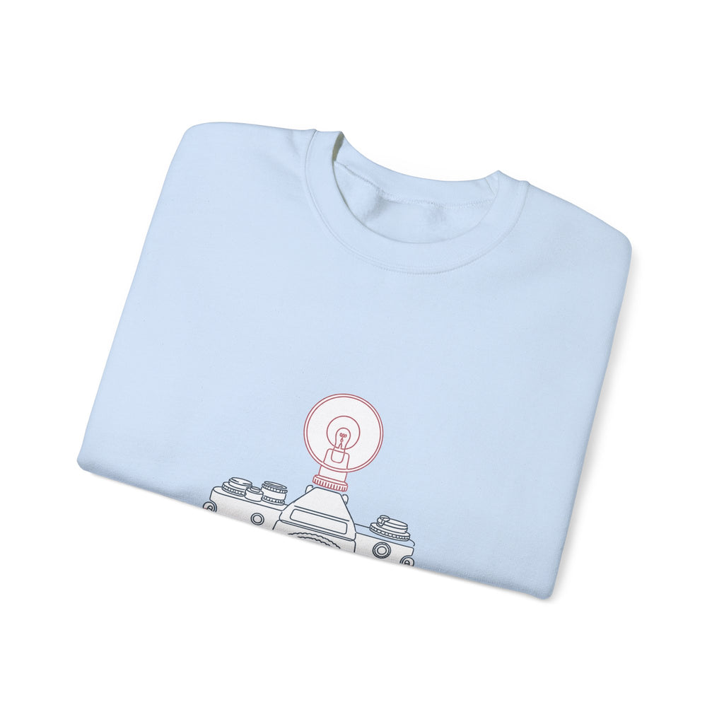 Matching Couple Sweatshirt - Camera & Film Matching Couple Comfort Colors Crew Minimalist Art His Hers Christmas Gift - Design A