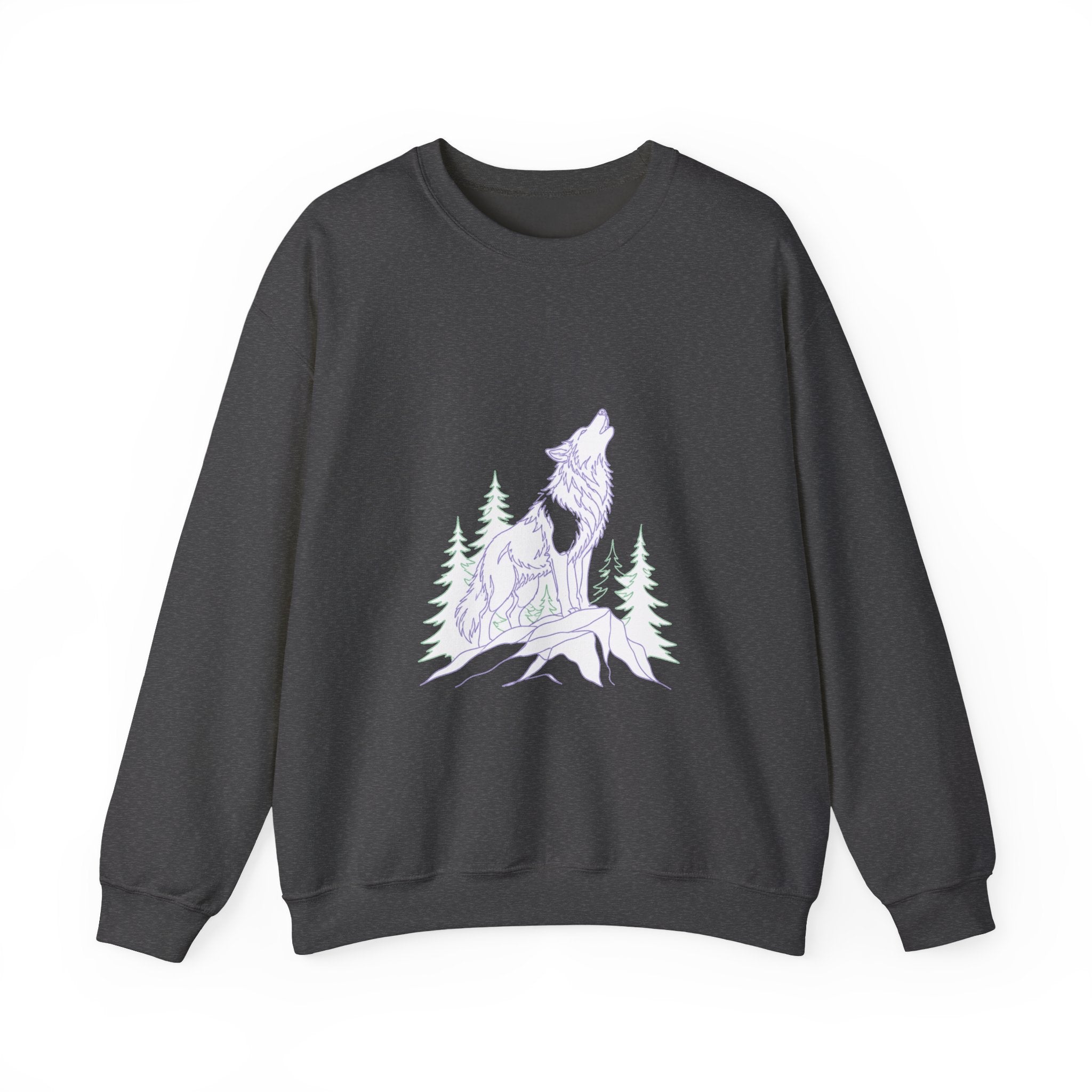 Matching Couple Sweatshirt - Wolf & Dove Matching Couple Premium Fleece Sweatshirt Minimalist Art His Hers Christmas Gift - Design A