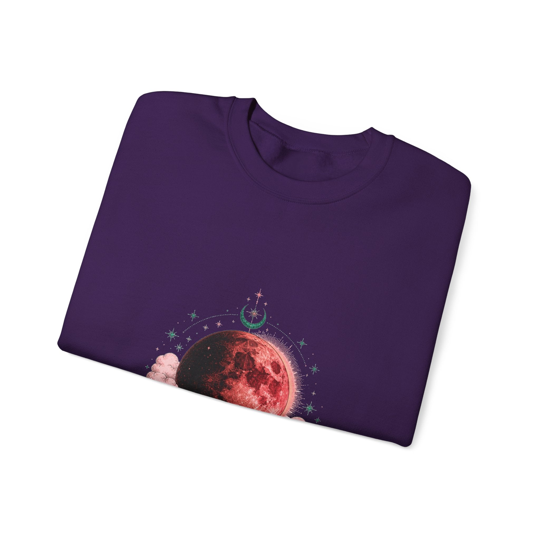 Matching Couple Sweatshirt - Solar & Lunar Eclipse Matching Couple Crewneck Sweatshirt Hand-Drawn Art His Hers Best Friend Gift - Design B