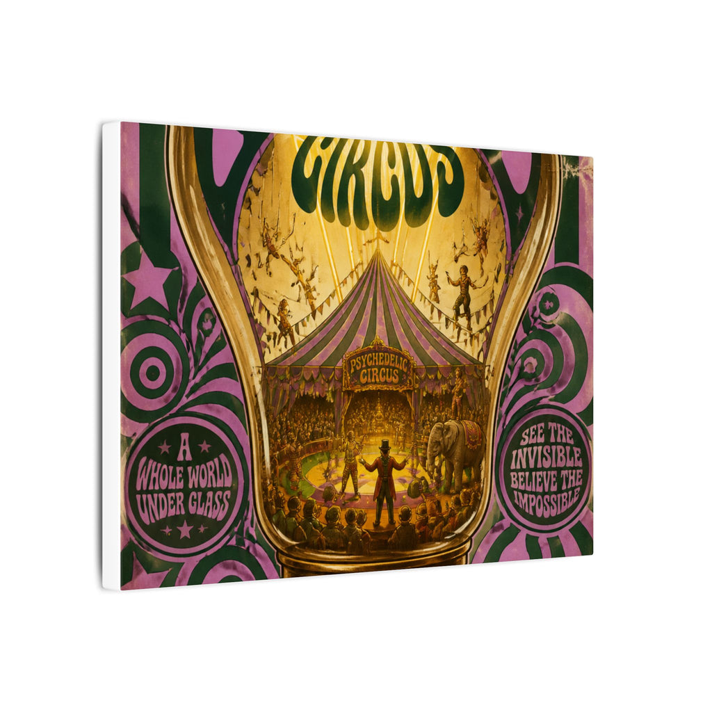 Light Bulb Circus Wall Art Canvas 16×20 Psychedelic Cafe Decor Maximalist Print
