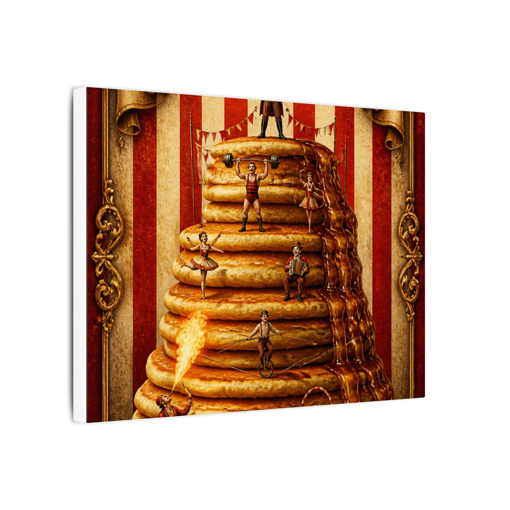 Pancake Stack Platform Wall Art Canvas 24×36 Baroque Studio Decor Maximalist Print