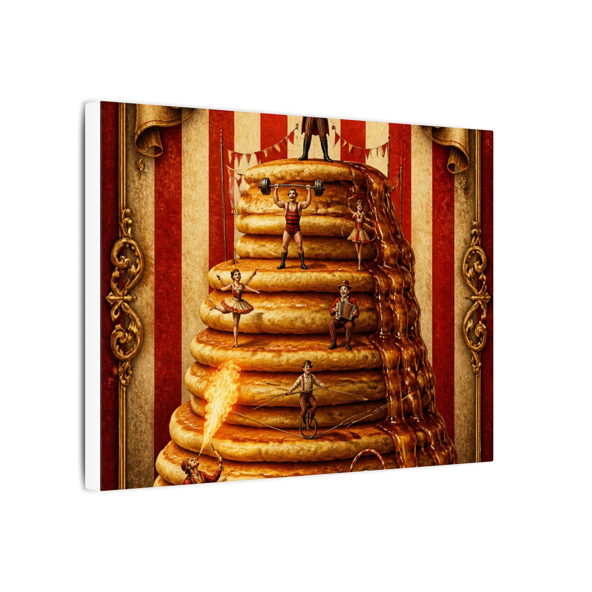 Pancake Stack Platform Wall Art Canvas 24×36 Baroque Studio Decor Maximalist Print