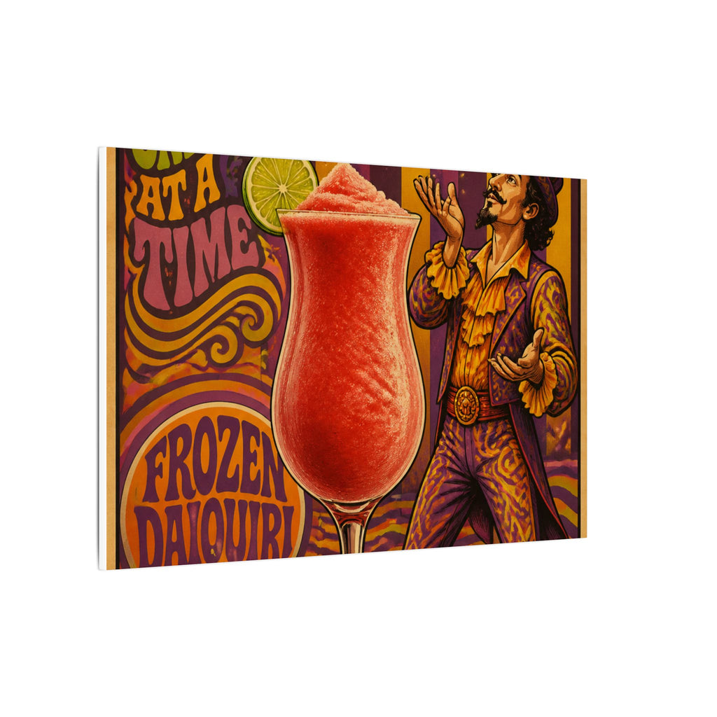 Daiquiri Fruit Juggler Wall Art Canvas 24×36 Psychedelic Dining Room Decor Maximalist Print