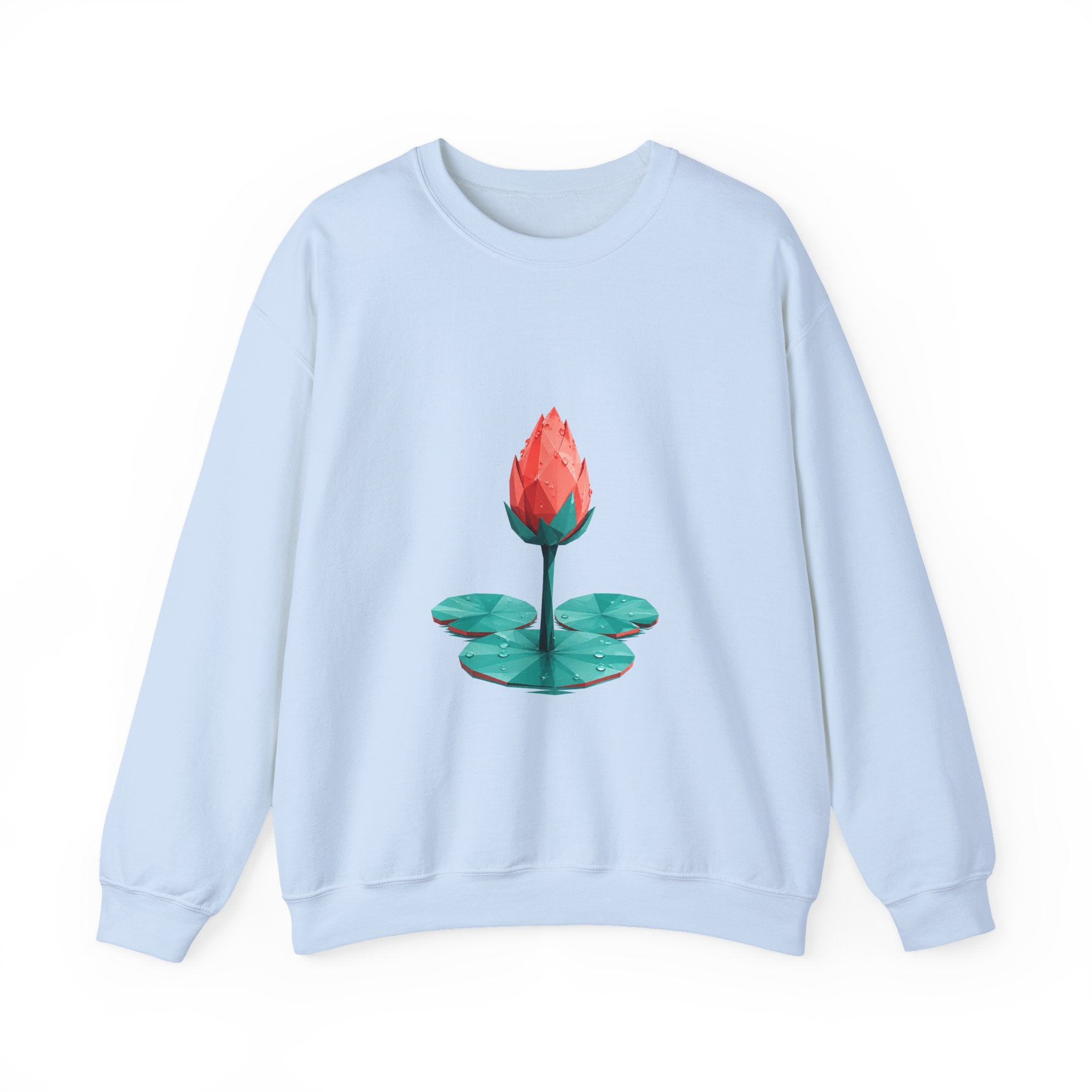 Matching Couple Sweatshirt - Open & Closed Lotus Matching Couple Premium Fleece Sweatshirt Geometric Art His Hers Love Gift - Design B