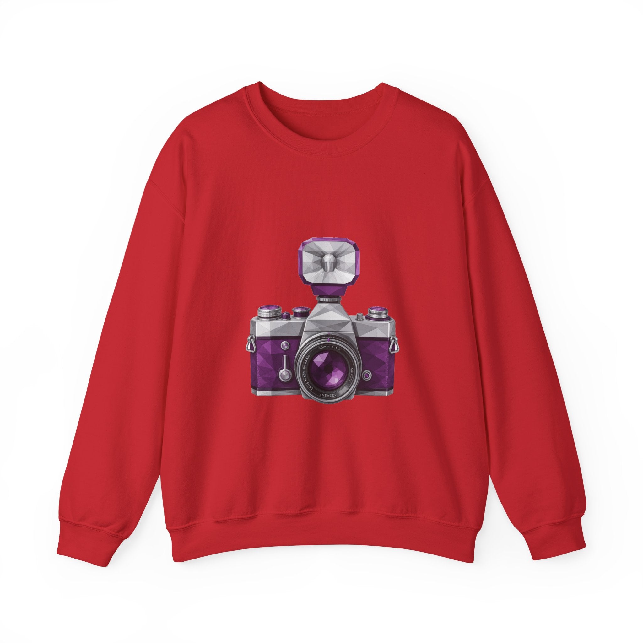 Matching Couple Sweatshirt - Camera & Film Matching Couple Premium Fleece Sweatshirt Geometric Art His Hers Love Gift - Design A