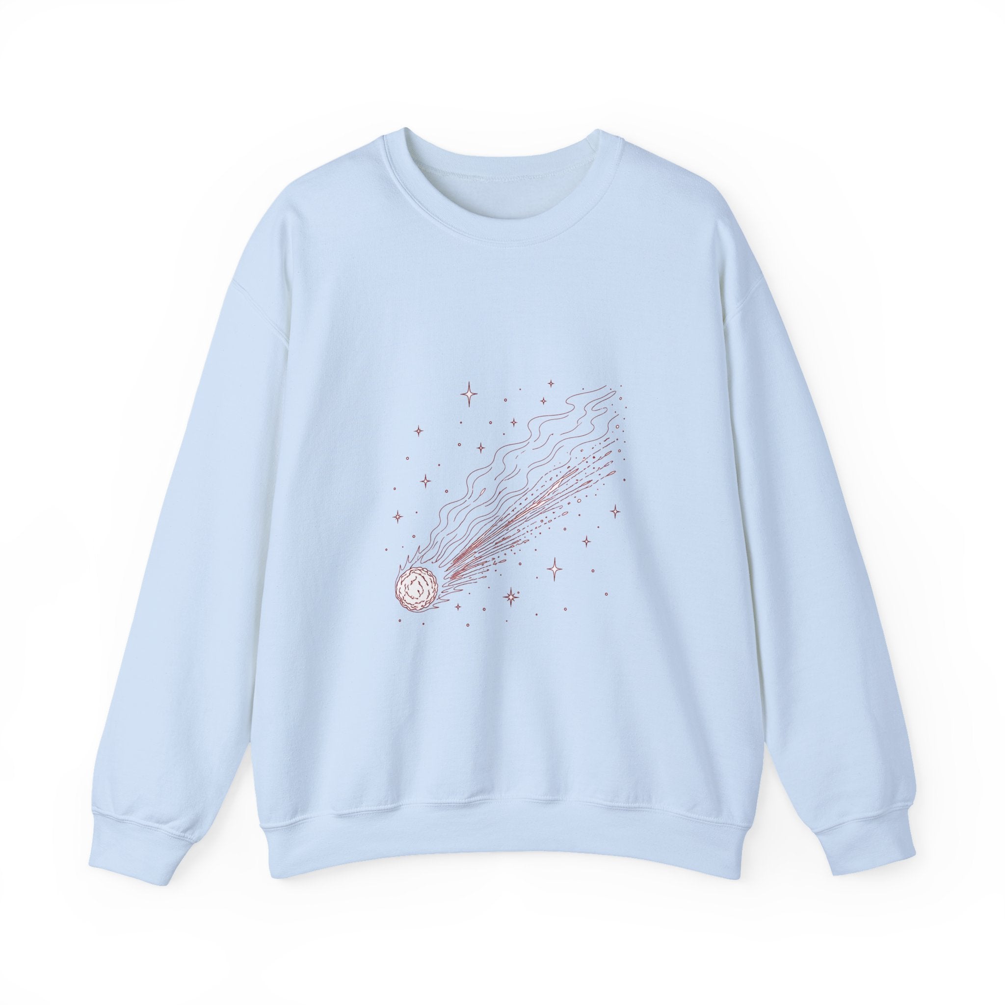 Matching Couple Sweatshirt - Comet & Asteroid Matching Couple Comfort Colors Crew Minimalist Art His Hers Christmas Gift - Design A