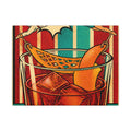 Negroni Trapeze Act Wall Art Canvas 24×36 Pop Art Restaurant Decor Maximalist Print