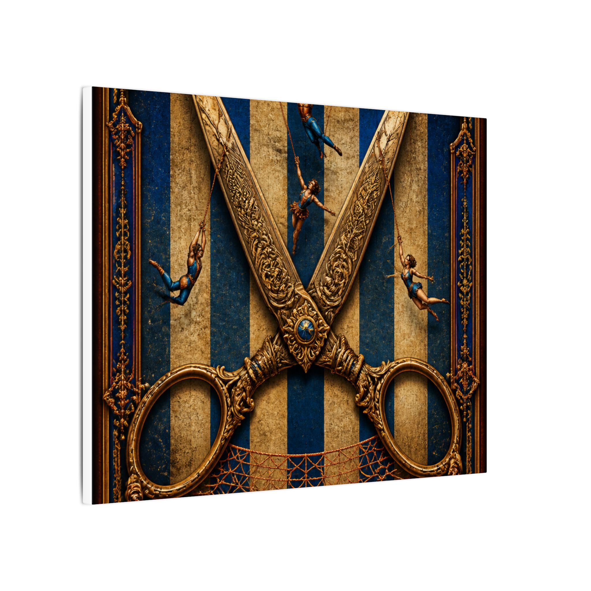 Giant Scissors Trapeze Wall Art Canvas 16×20 Baroque Home Office Decor Maximalist Print