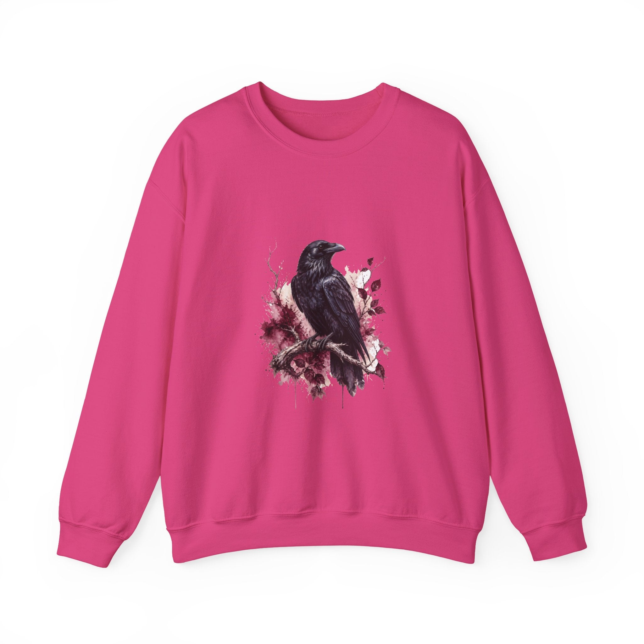 Matching Couple Sweatshirt - Raven & Swan Matching Couple Premium Fleece Sweatshirt Watercolor Art His Hers Birthday Gift - Design A