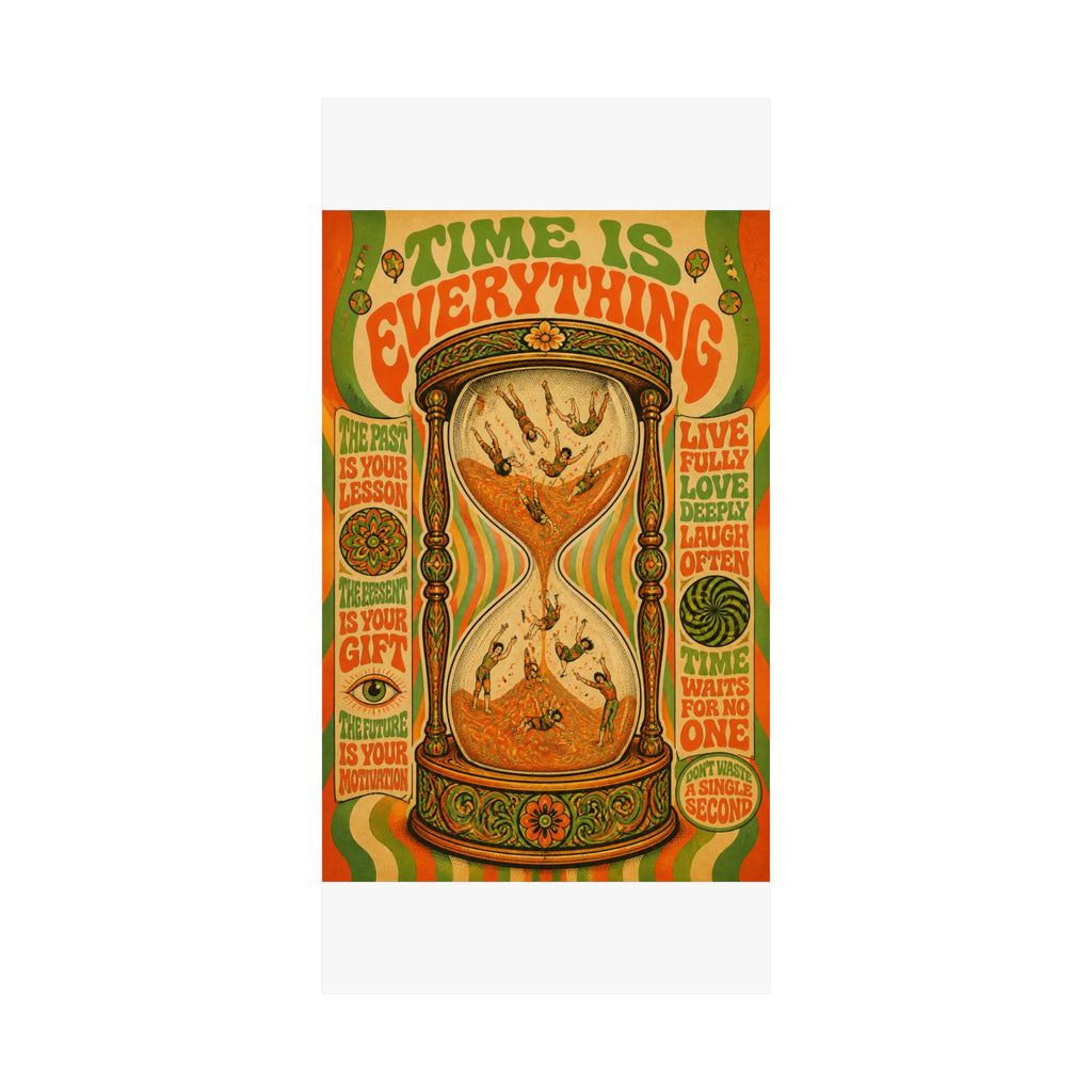 Hourglass Acrobats Wall Art Poster 24×36 Psychedelic Dining Room Decor Maximalist Print