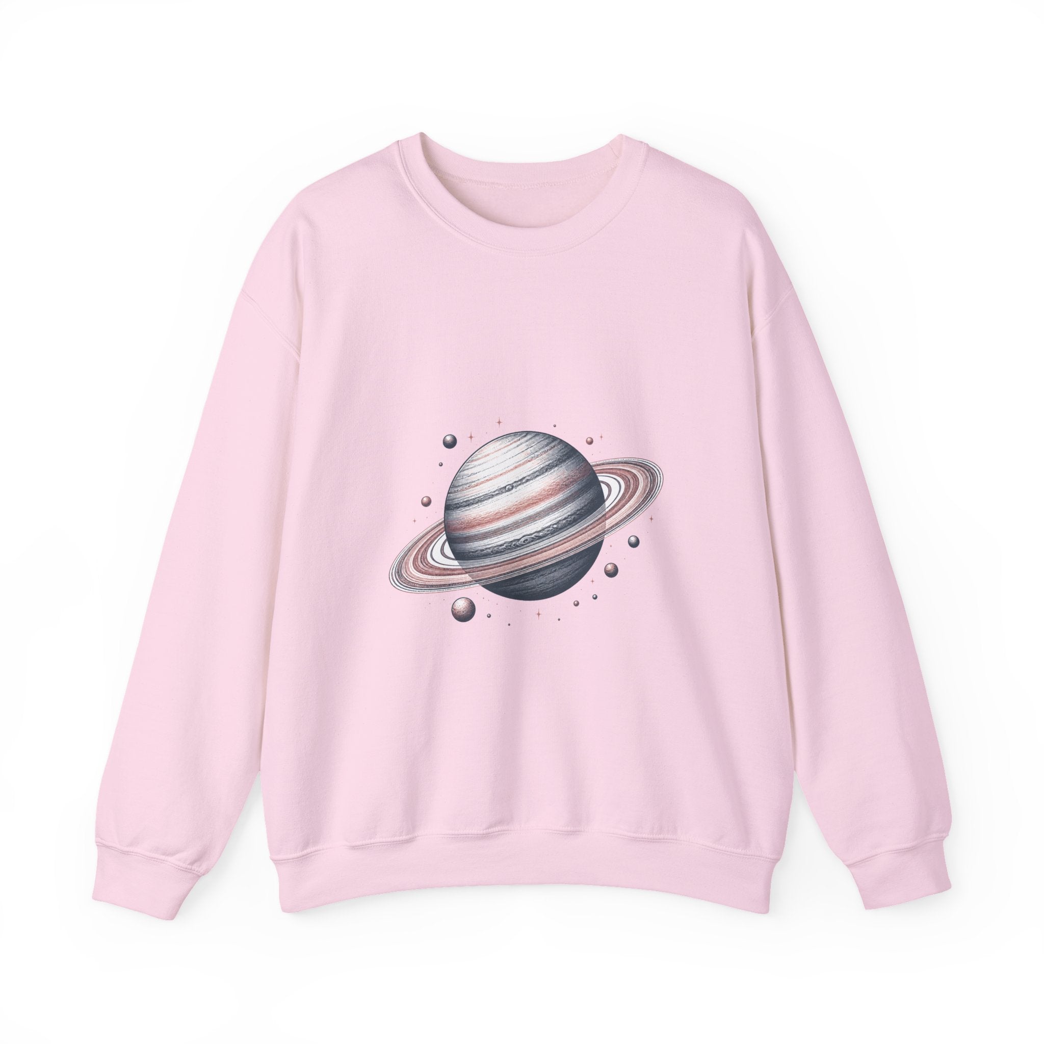 Matching Couple Sweatshirt - Saturn & Jupiter Matching Couple Crewneck Sweatshirt Hand-Drawn Art His Hers Best Friend Gift - Design A