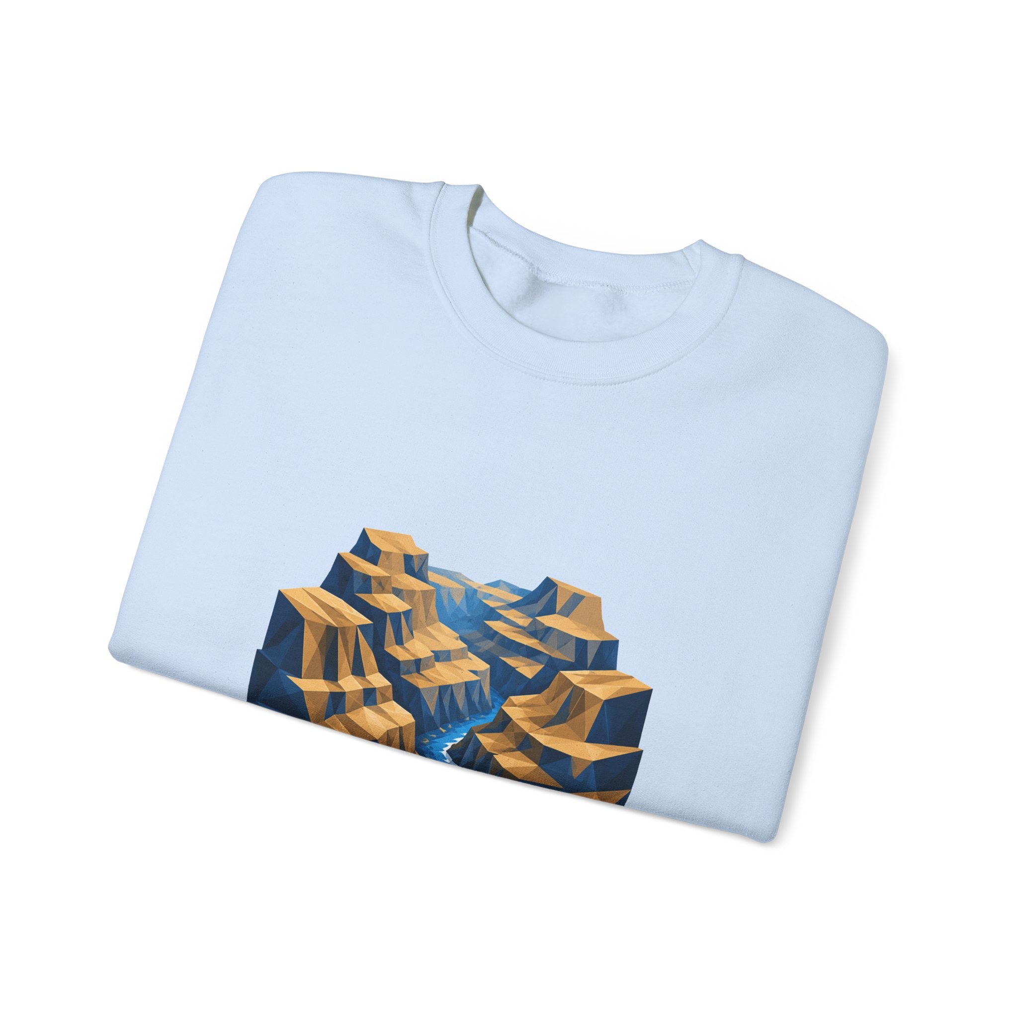 Matching Couple Sweatshirt - Lavender Fields & Canyon Matching Couple Comfort Colors Crew Geometric Art His Hers Love Gift - Design B