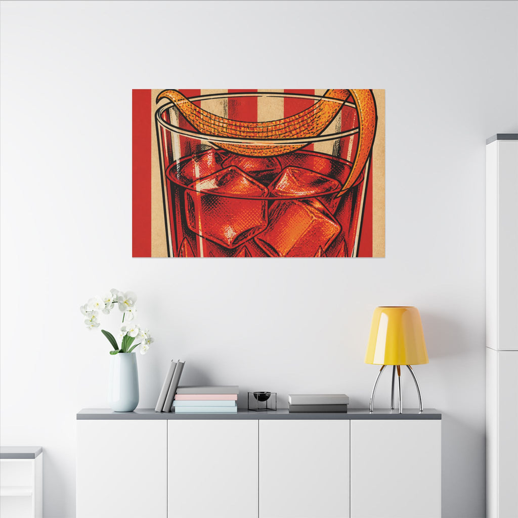 Negroni Trapeze Act Wall Art Canvas 16×20 Pop Art Living Room Decor Maximalist Print