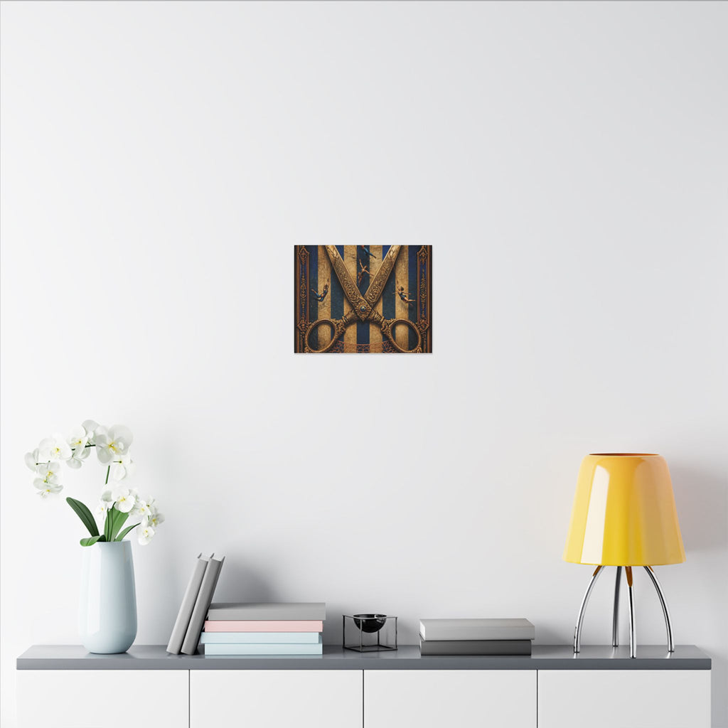 Giant Scissors Trapeze Wall Art Canvas 16×20 Baroque Home Office Decor Maximalist Print