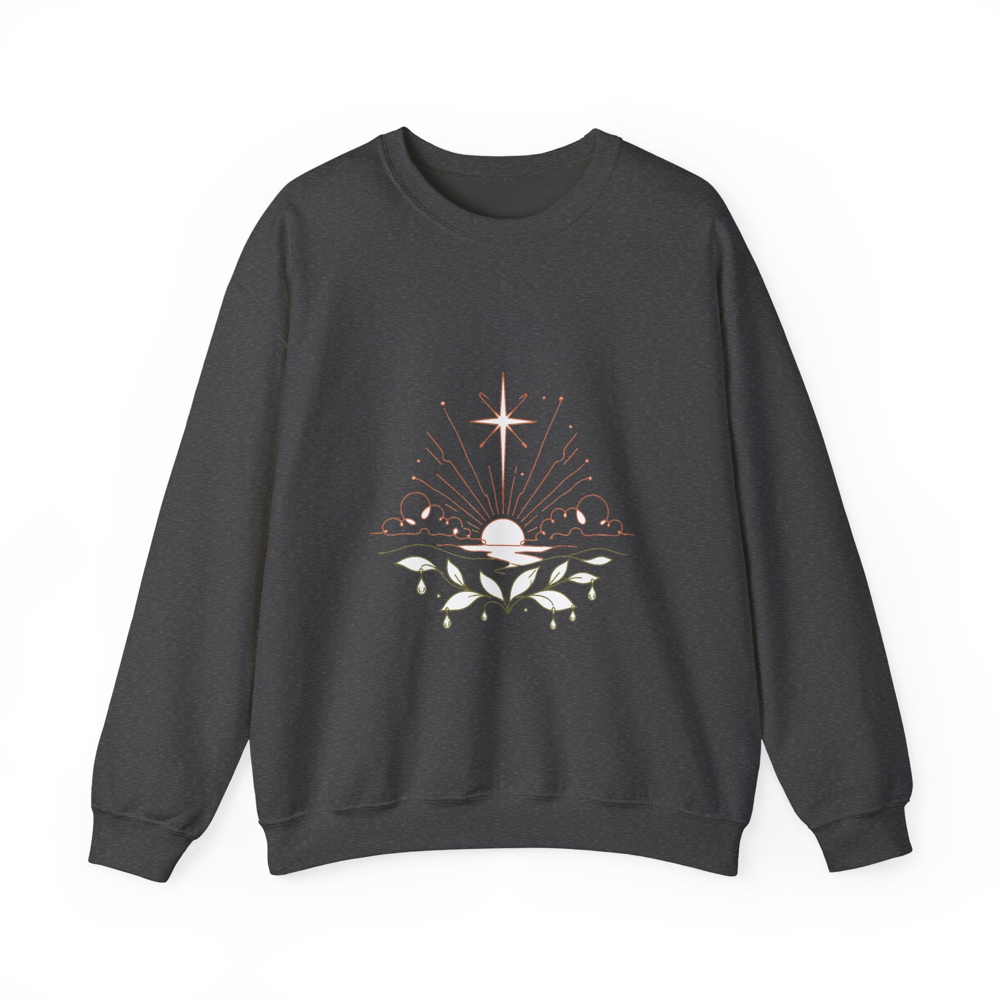 Matching Couple Sweatshirt - Evening & Morning Star Matching Couple Premium Fleece Sweatshirt Minimalist Art His Hers Christmas Gift - Design B