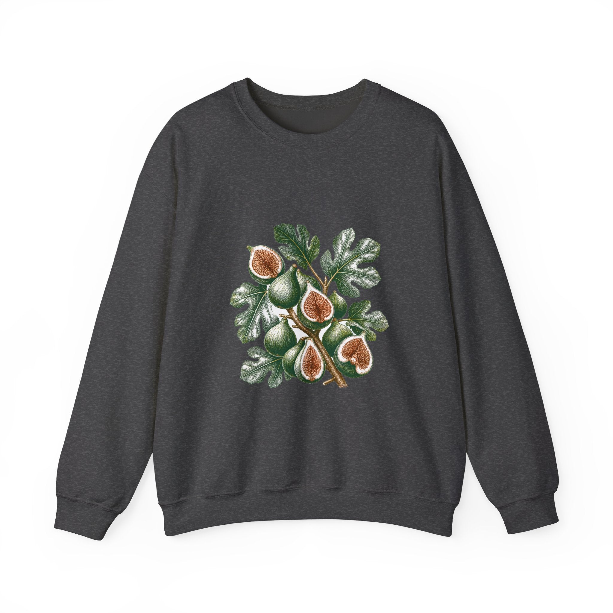 Matching Couple Sweatshirt - Olive Branch & Fig Matching Couple Premium Fleece Sweatshirt Hand-Drawn Art His Hers Anniversary Gift - Design B