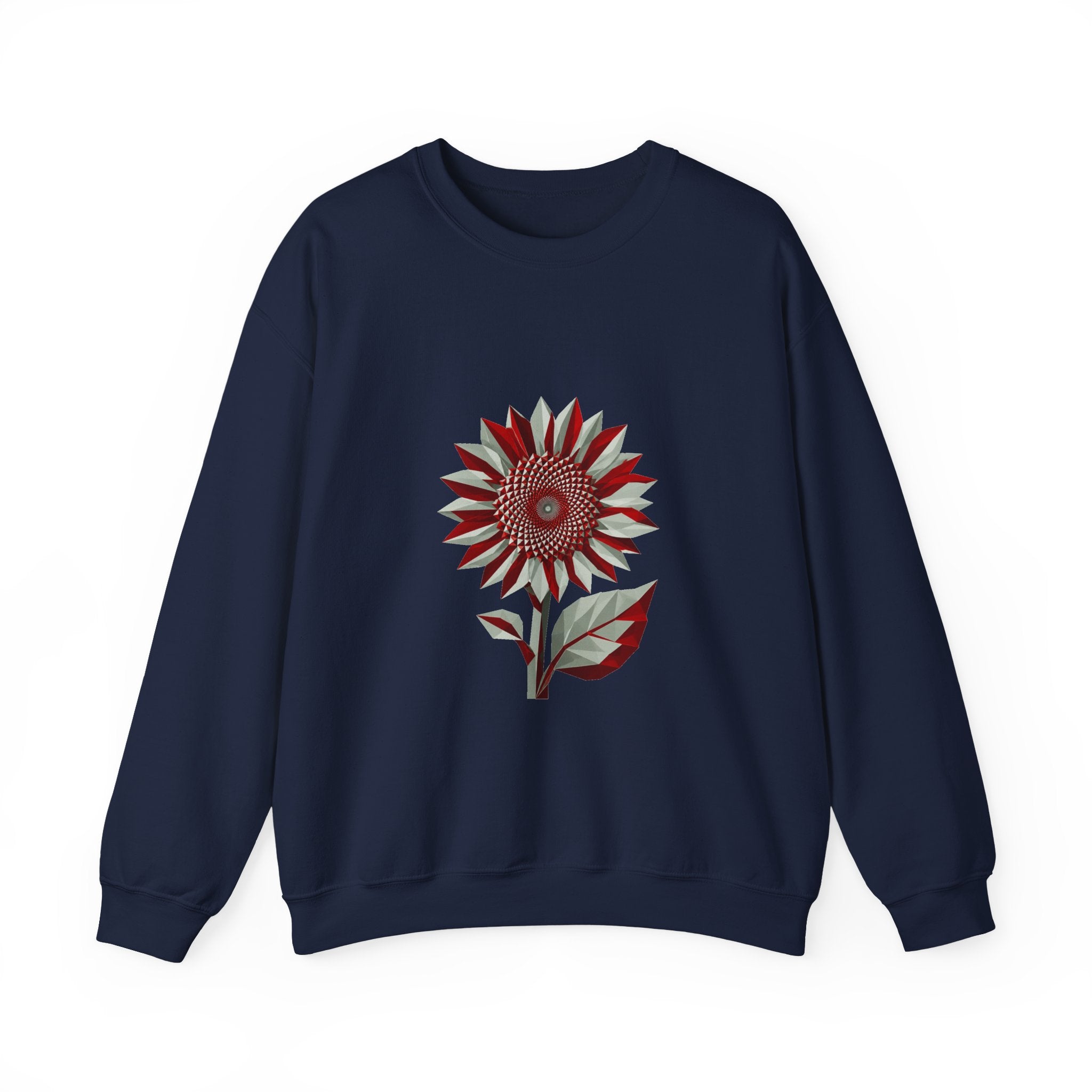 Matching Couple Sweatshirt - Sunflower & Moonflower Matching Couple Comfort Colors Crew Geometric Art His Hers Love Gift - Design A