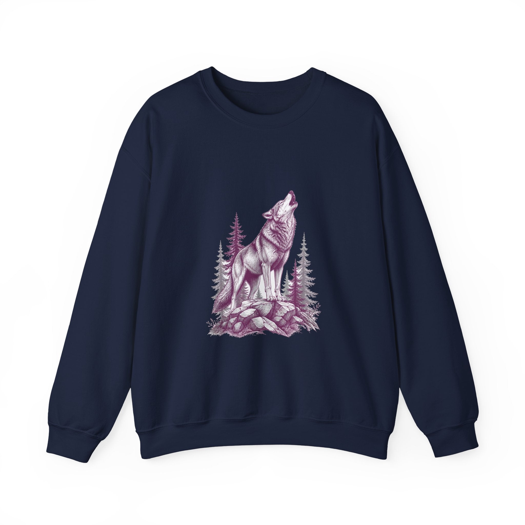 Matching Couple Sweatshirt - Wolf & Dove Matching Couple Comfort Colors Crew Hand-Drawn Art His Hers Anniversary Gift - Design A