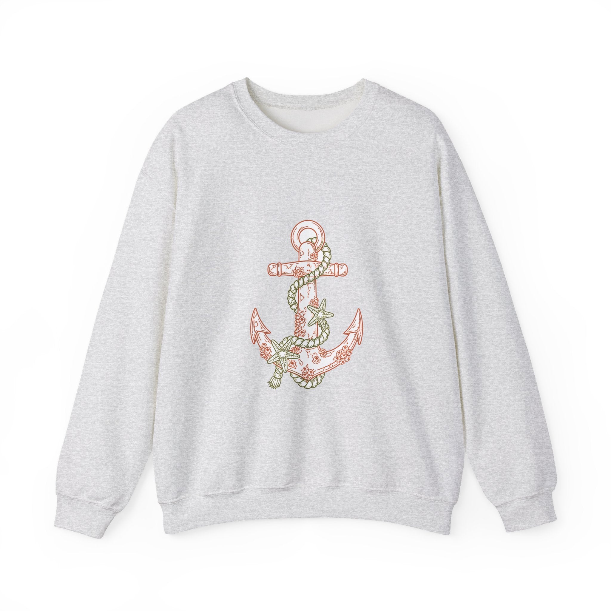 Matching Couple Sweatshirt - Anchor & Sail Matching Couple Crewneck Sweatshirt Minimalist Art His Hers Valentine Gift - Design A