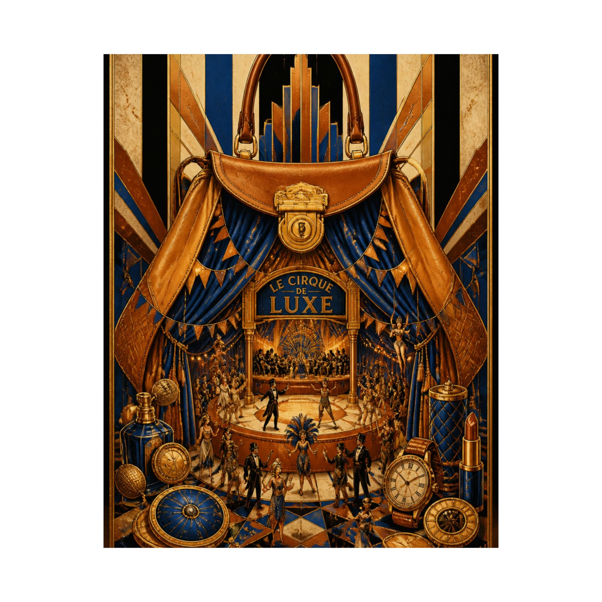 Handbag Big Top Wall Art Poster 24×36 Art Deco Bar Area Decor Maximalist Print