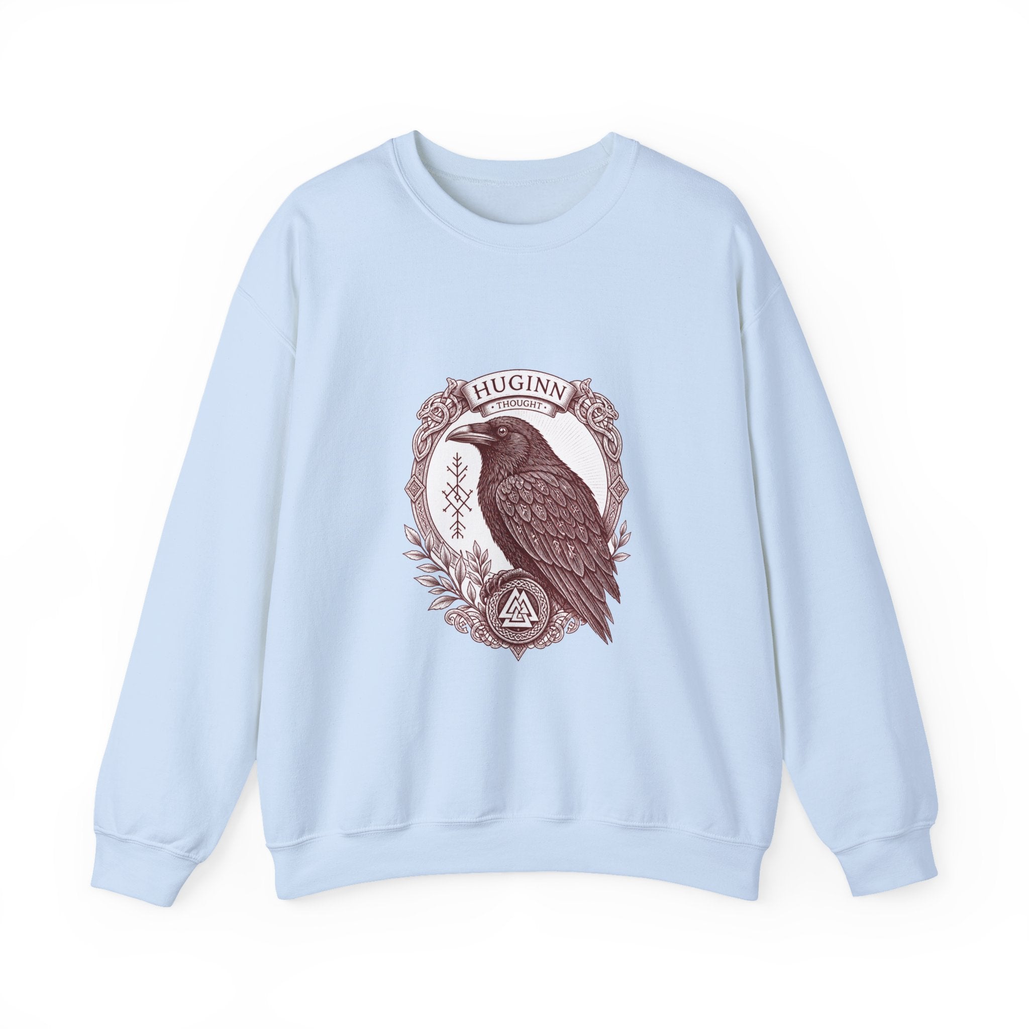 Matching Couple Sweatshirt - Huginn & Muninn Matching Couple Premium Fleece Sweatshirt Vintage Art His Hers Honeymoon Gift - Design A