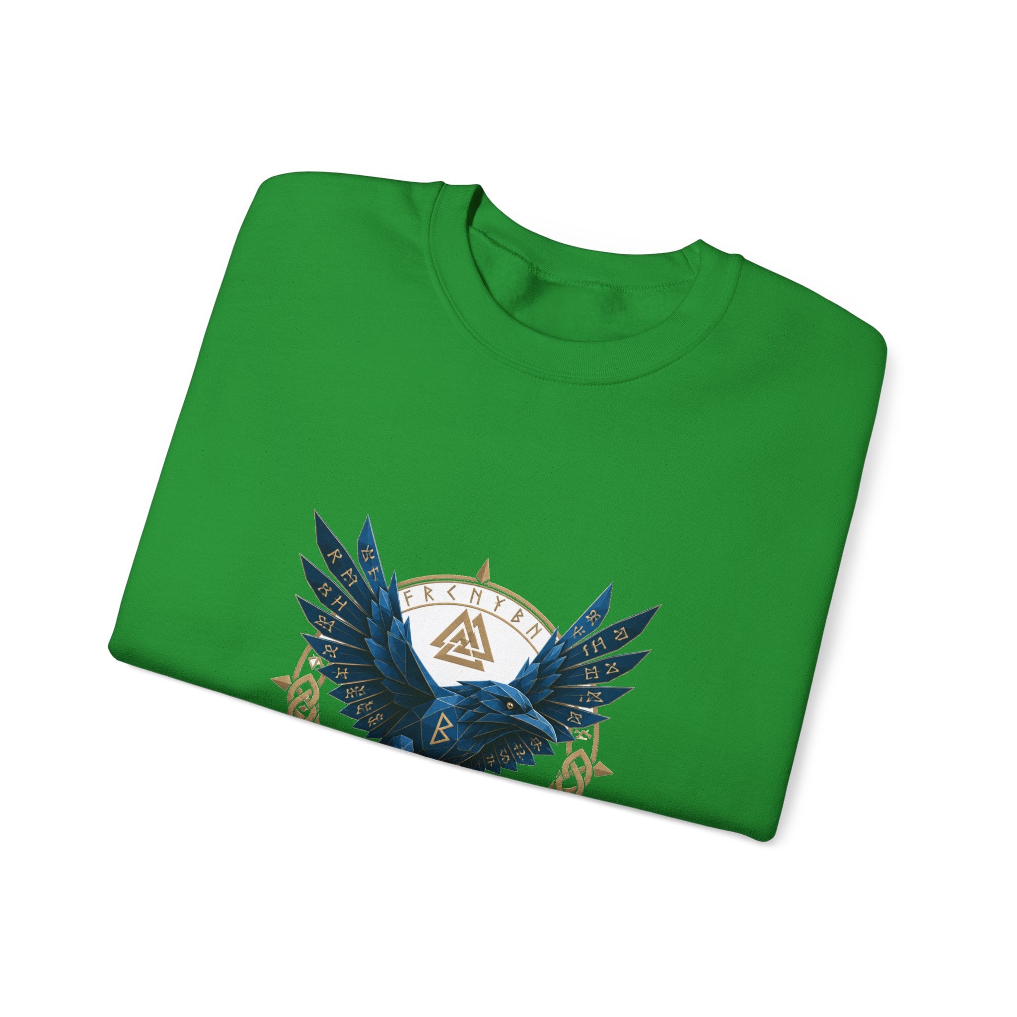 Matching Couple Sweatshirt - Huginn & Muninn Matching Couple Crewneck Sweatshirt Geometric Art His Hers Couple Gift - Design B