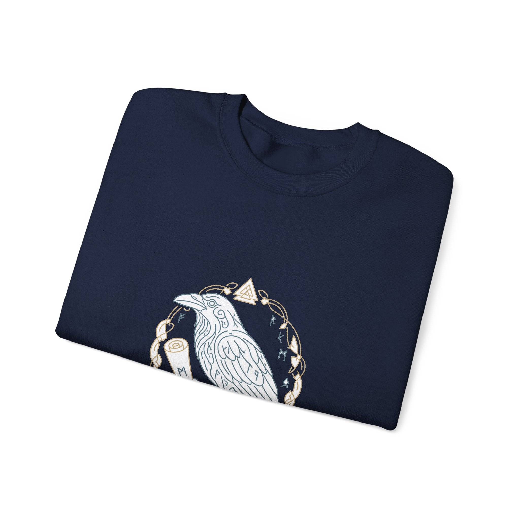 Matching Couple Sweatshirt - Huginn & Muninn Matching Couple Comfort Colors Crew Minimalist Art His Hers Christmas Gift - Design B