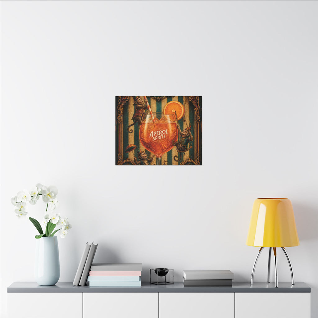 Aperol Spritz Monkeys Wall Art Canvas 16×20 Baroque Home Office Decor Maximalist Print