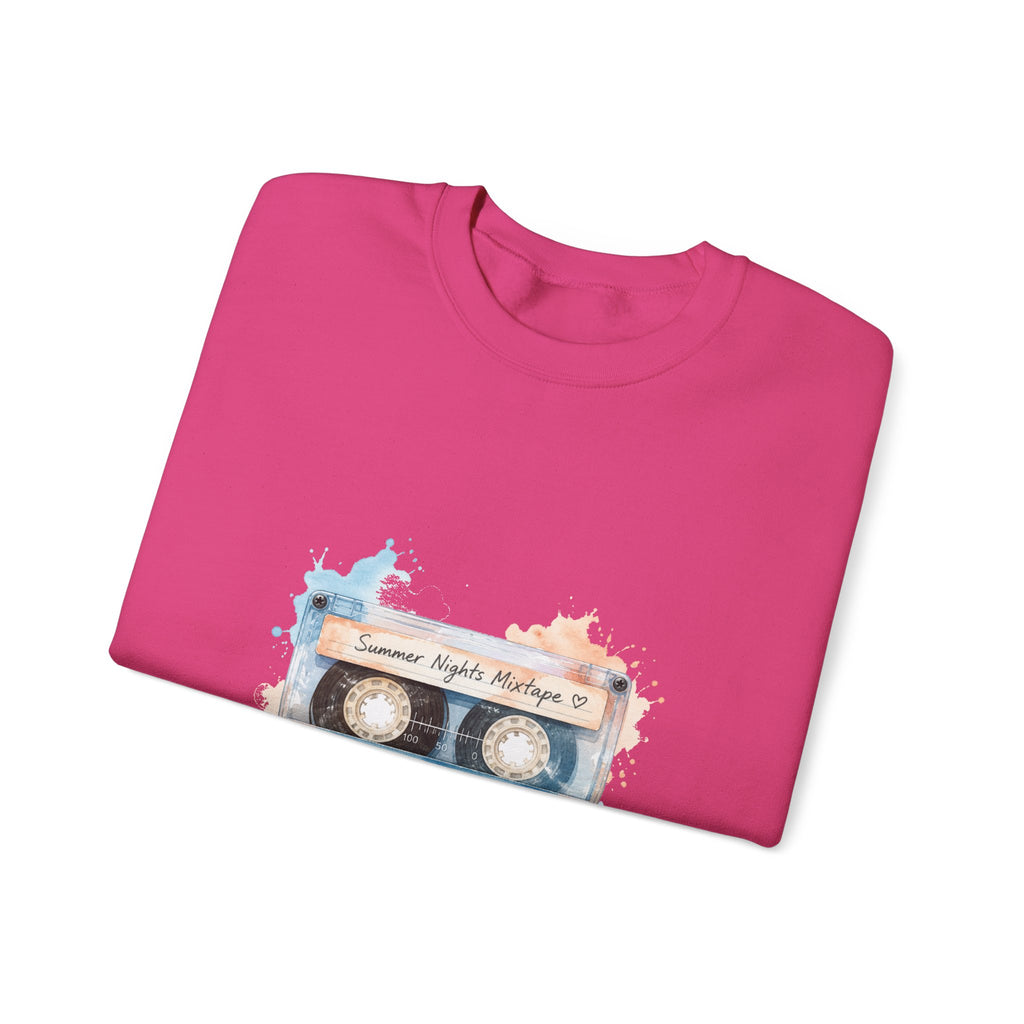 Matching Couple Sweatshirt - Vinyl & Cassette Matching Couple Comfort Colors Crew Watercolor Art His Hers Birthday Gift - Design B