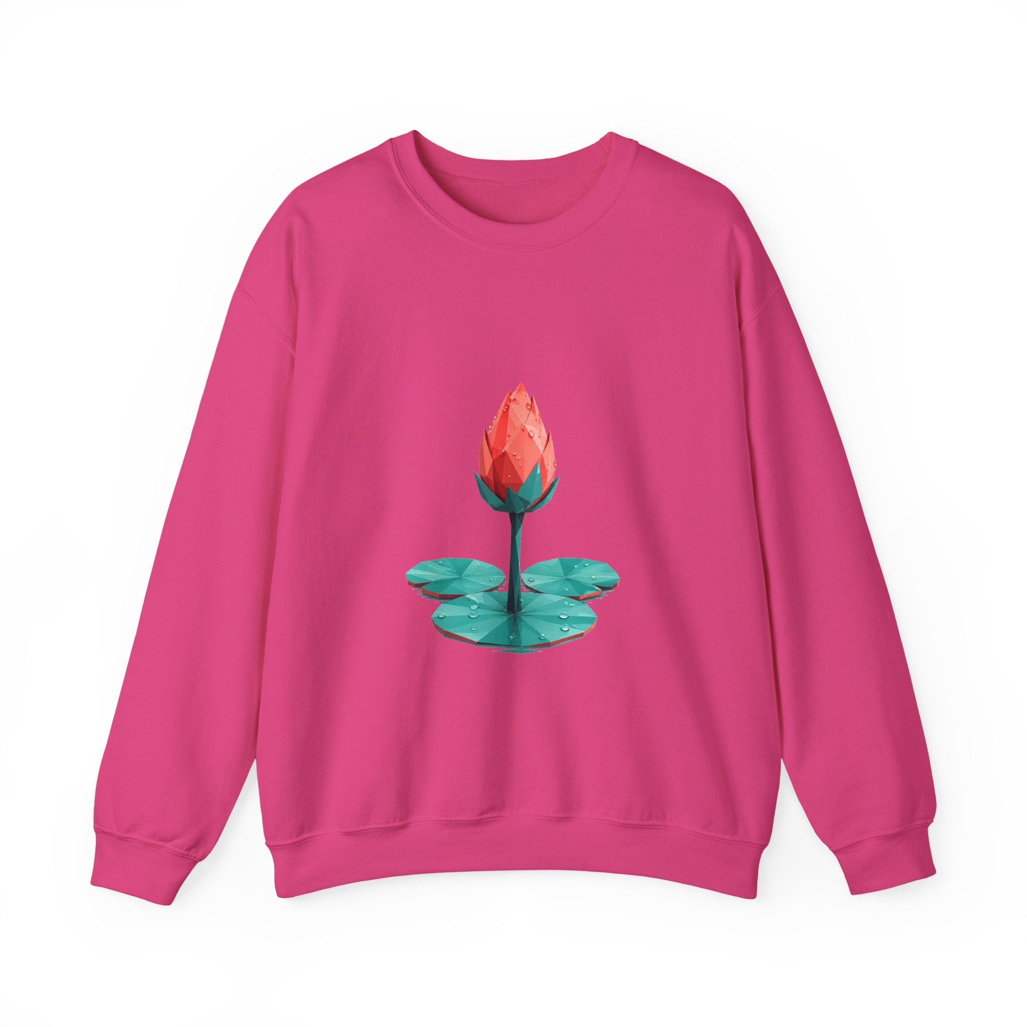 Matching Couple Sweatshirt - Open & Closed Lotus Matching Couple Premium Fleece Sweatshirt Geometric Art His Hers Love Gift - Design B