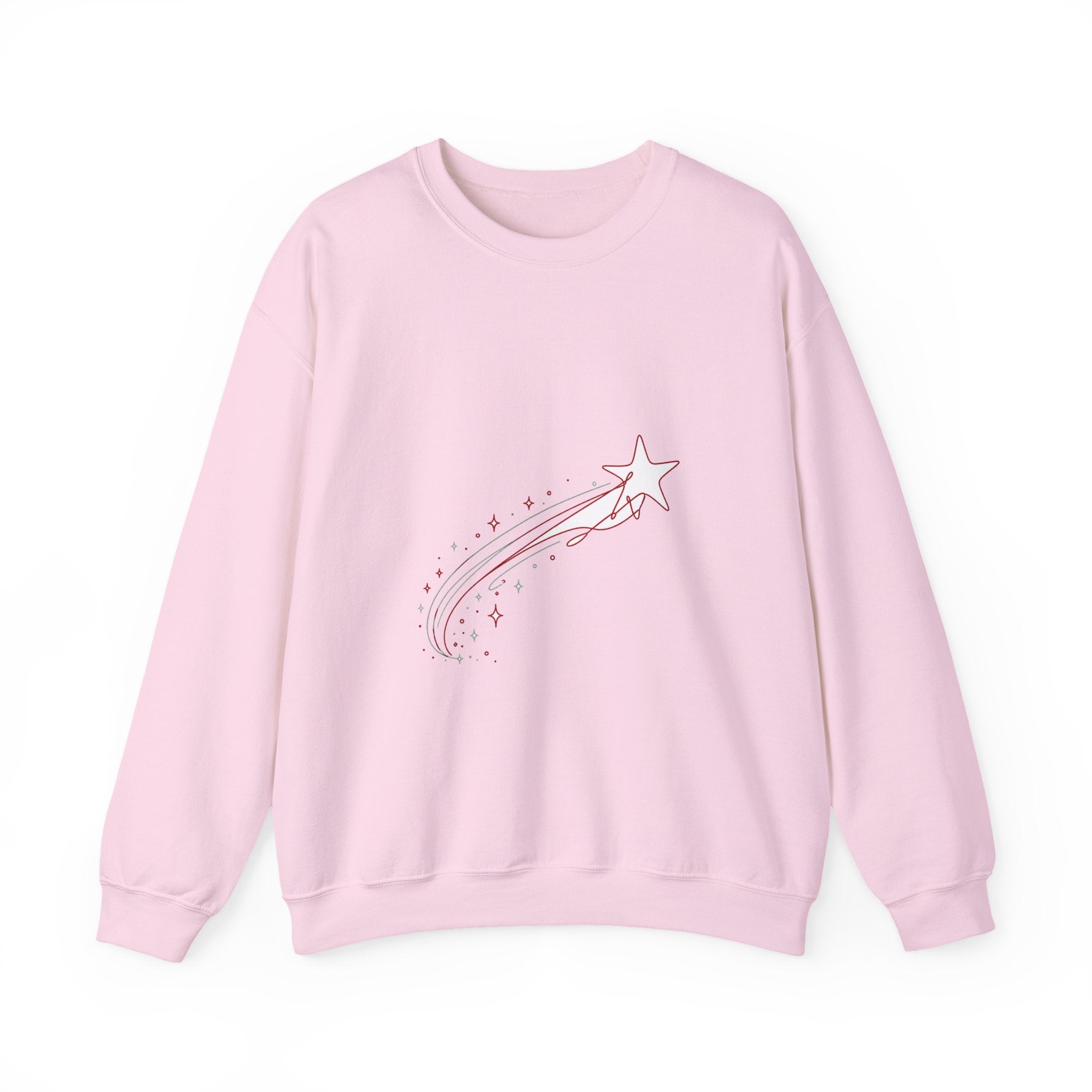 Matching Couple Sweatshirt - Shooting Star & North Star Matching Couple Crewneck Sweatshirt Minimalist Art His Hers Valentine Gift - Design A