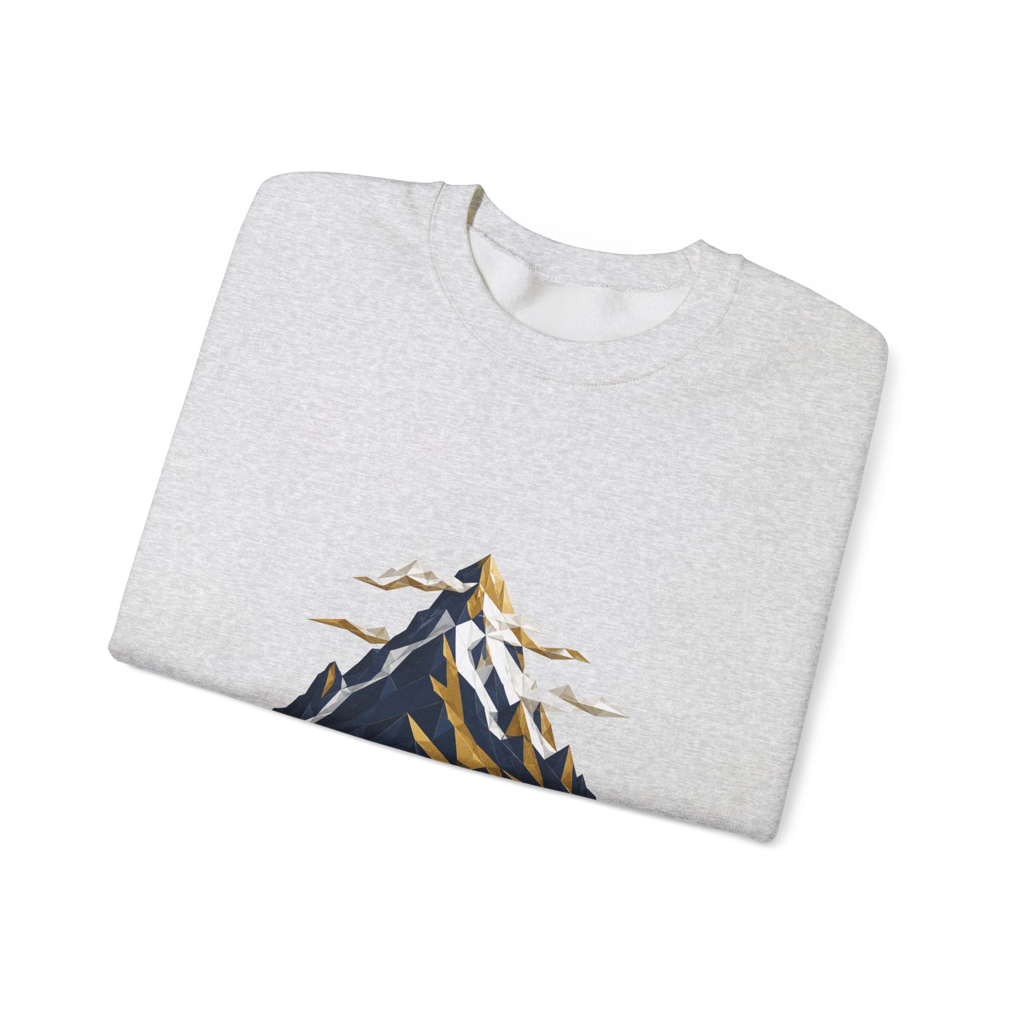 Matching Couple Sweatshirt - Mountain & Ocean Matching Couple Crewneck Sweatshirt Geometric Art His Hers Couple Gift - Design A