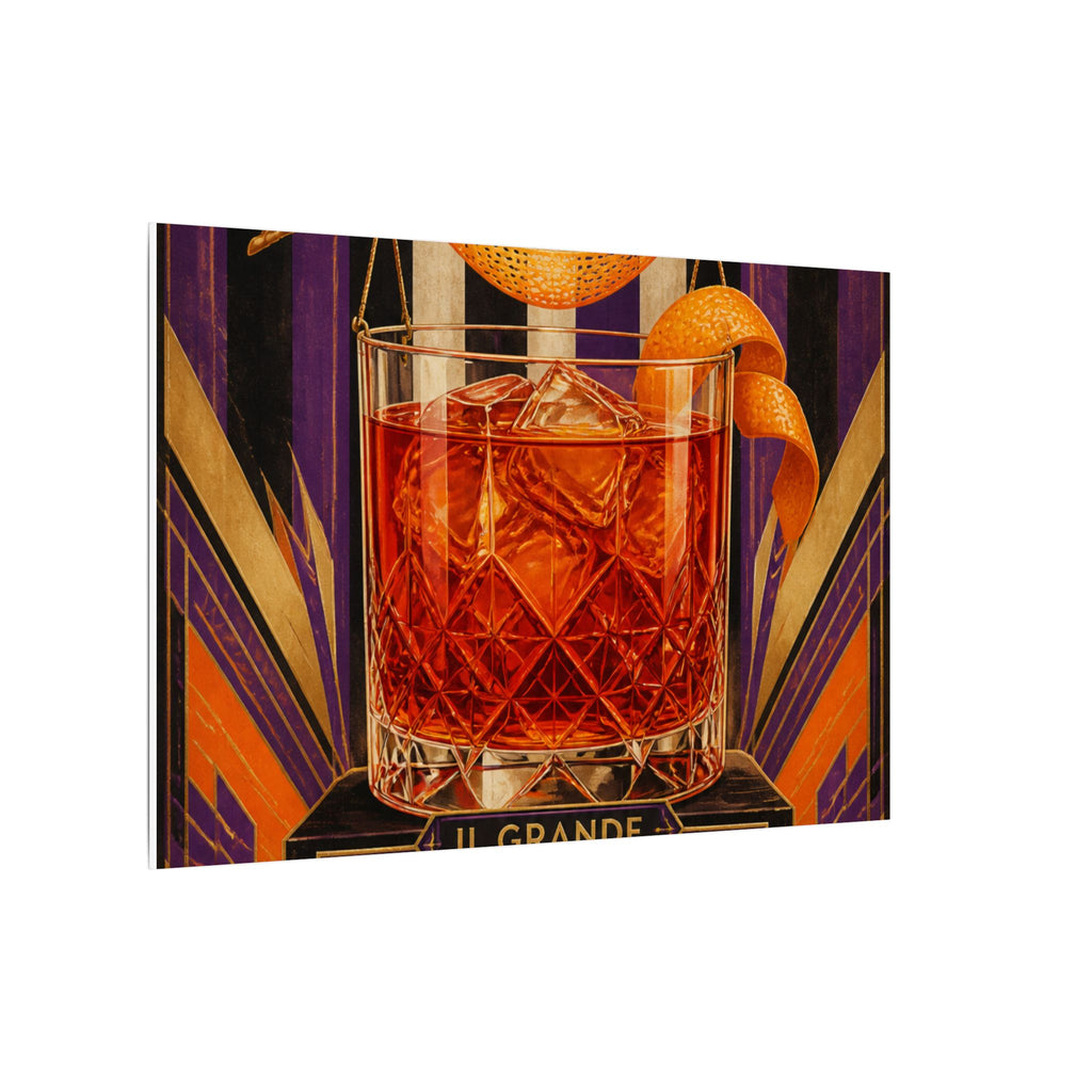 Negroni Trapeze Act Wall Art Canvas 16×20 Art Deco Entryway Decor Maximalist Print