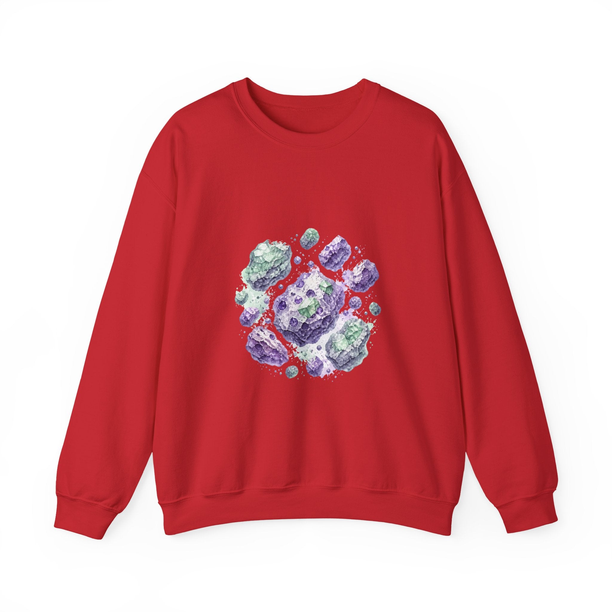 Matching Couple Sweatshirt - Comet & Asteroid Matching Couple Premium Fleece Sweatshirt Watercolor Art His Hers Birthday Gift - Design B