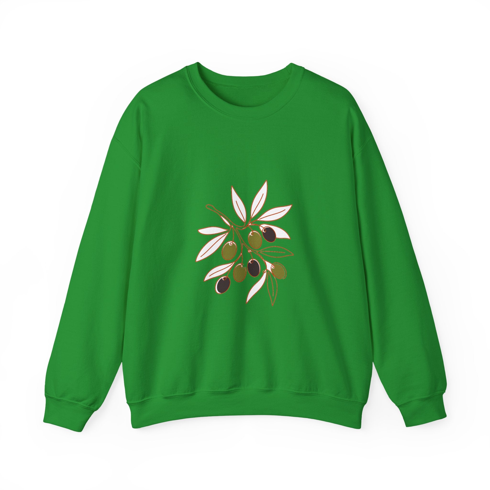Matching Couple Sweatshirt - Olive Branch & Fig Matching Couple Premium Fleece Sweatshirt Minimalist Art His Hers Christmas Gift - Design A