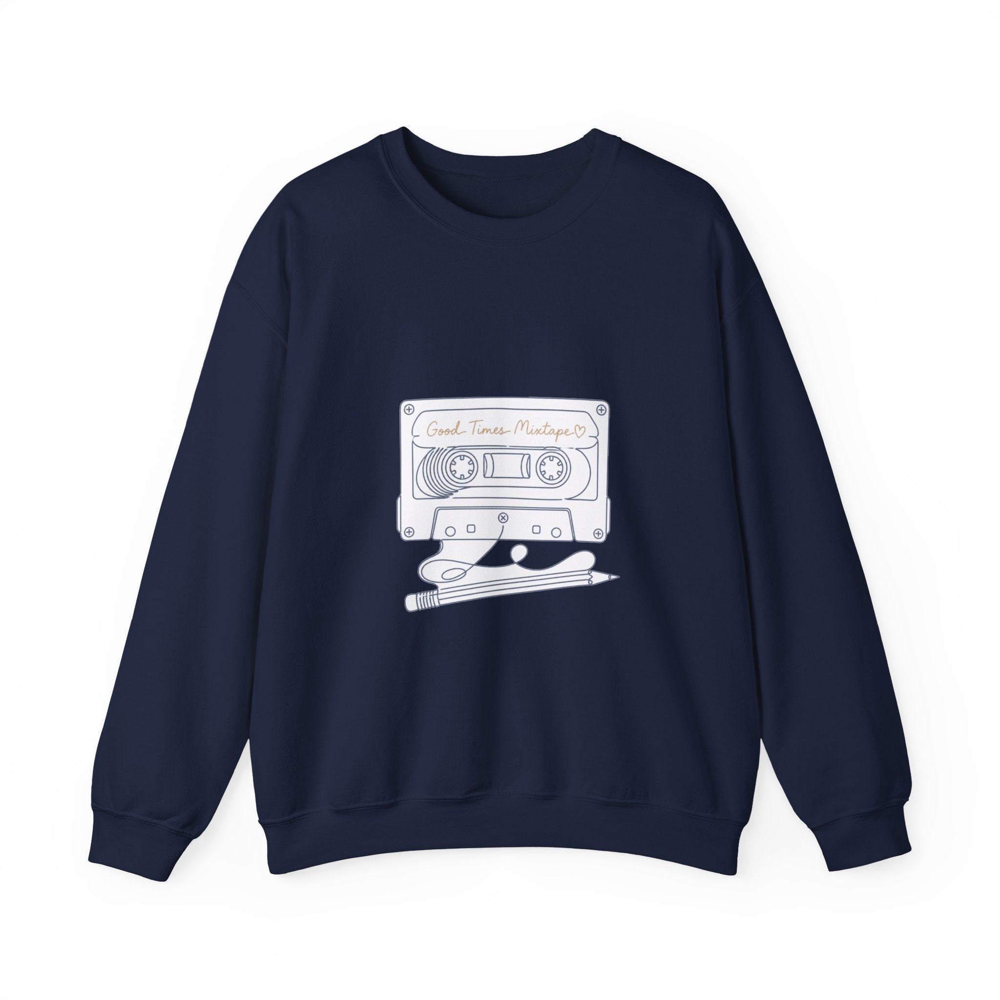 Matching Couple Sweatshirt - Vinyl & Cassette Matching Couple Crewneck Sweatshirt Minimalist Art His Hers Valentine Gift - Design B