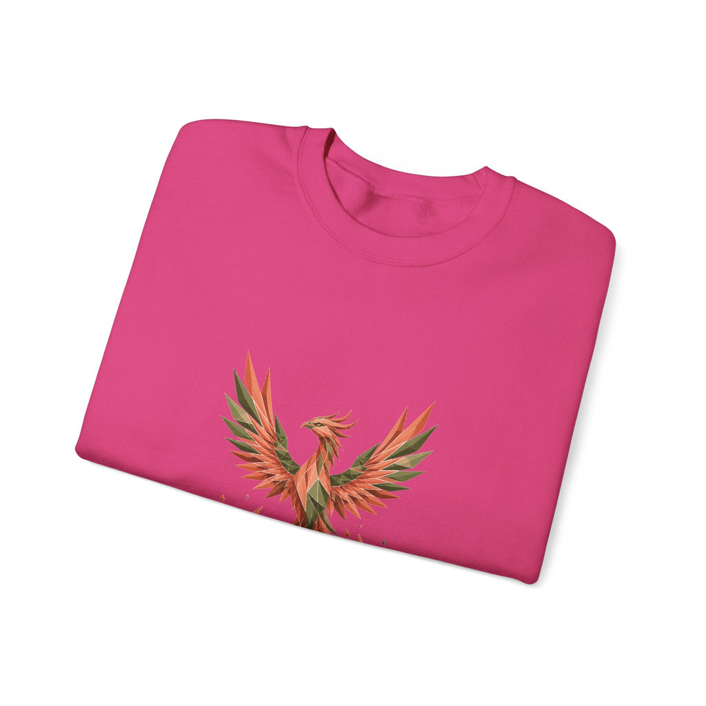 Matching Couple Sweatshirt - Dragon & Phoenix Matching Couple Comfort Colors Crew Geometric Art His Hers Love Gift - Design B