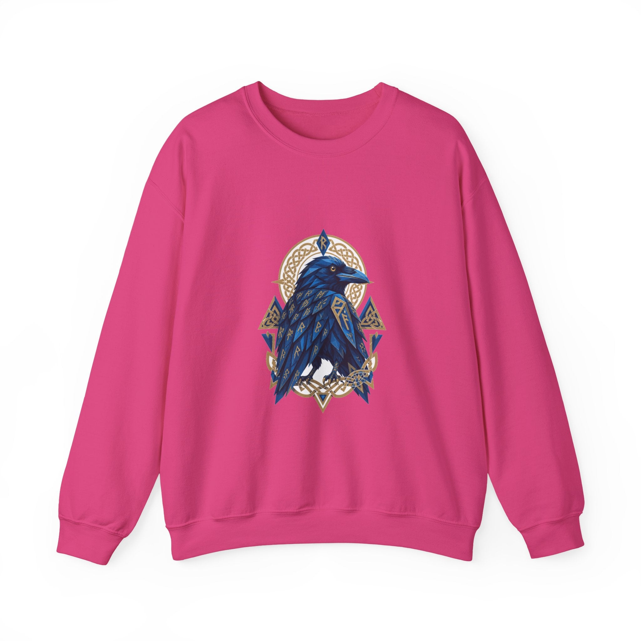 Matching Couple Sweatshirt - Huginn & Muninn Matching Couple Crewneck Sweatshirt Geometric Art His Hers Couple Gift - Design A