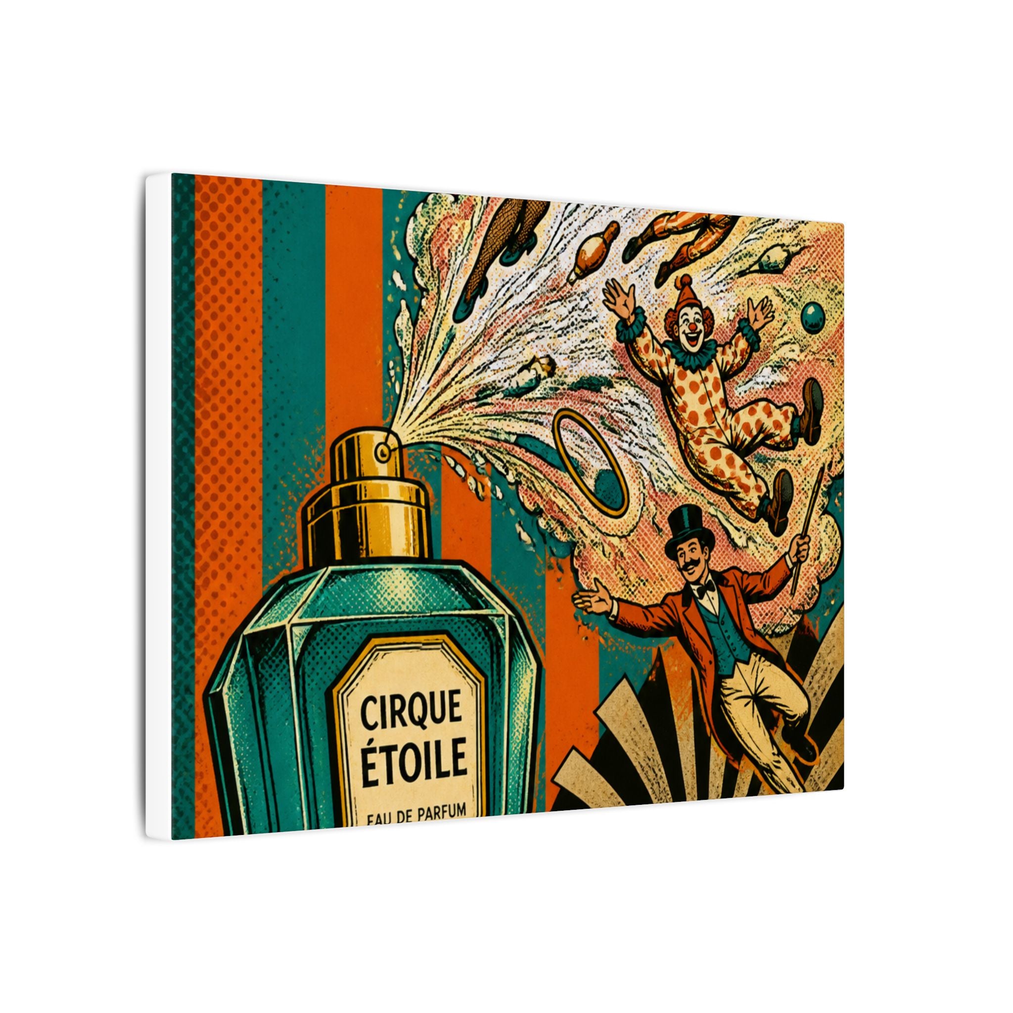 Perfume Bottle Fountain Wall Art Canvas 16×20 Pop Art Living Room Decor Maximalist Print