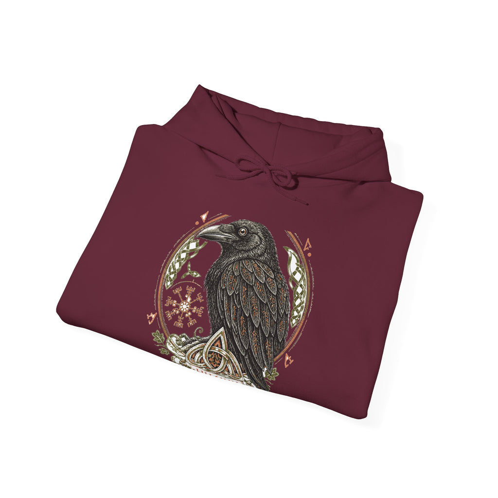 Matching Couple Sweatshirt - Huginn & Muninn Matching Couple Hooded Sweatshirt Hand-Drawn Art His Hers Best Friend Gift - Design A