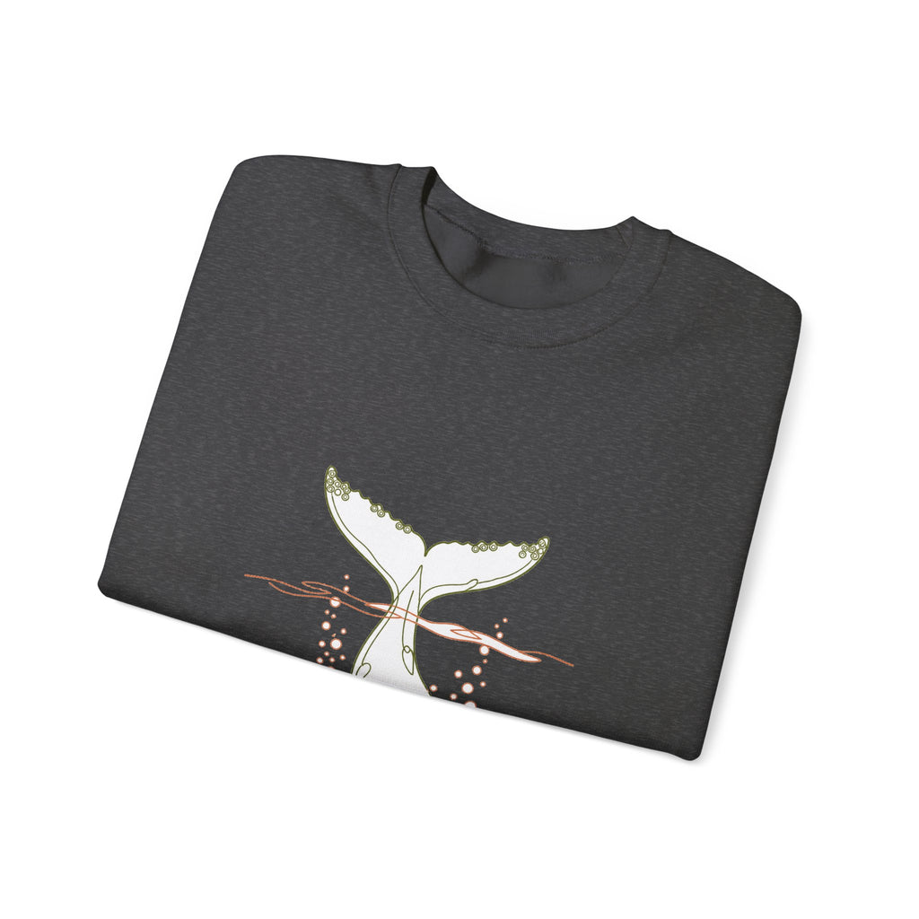 Matching Couple Sweatshirt - Eagle & Whale Matching Couple Premium Fleece Sweatshirt Minimalist Art His Hers Christmas Gift - Design B