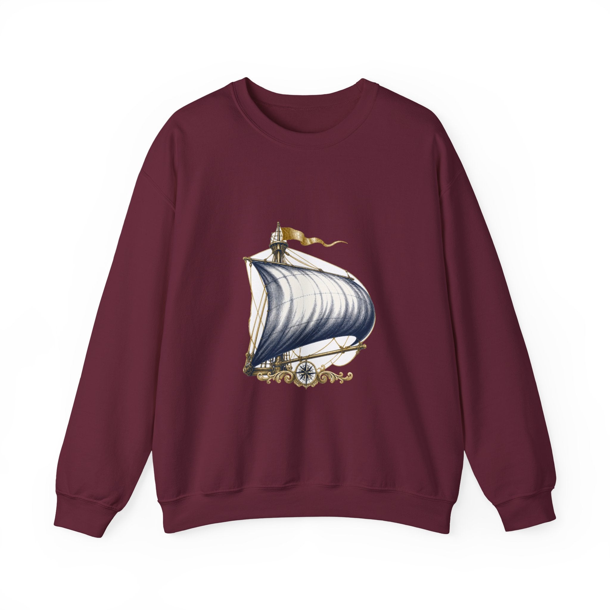 Matching Couple Sweatshirt - Anchor & Sail Matching Couple Comfort Colors Crew Vintage Art His Hers Honeymoon Gift - Design B