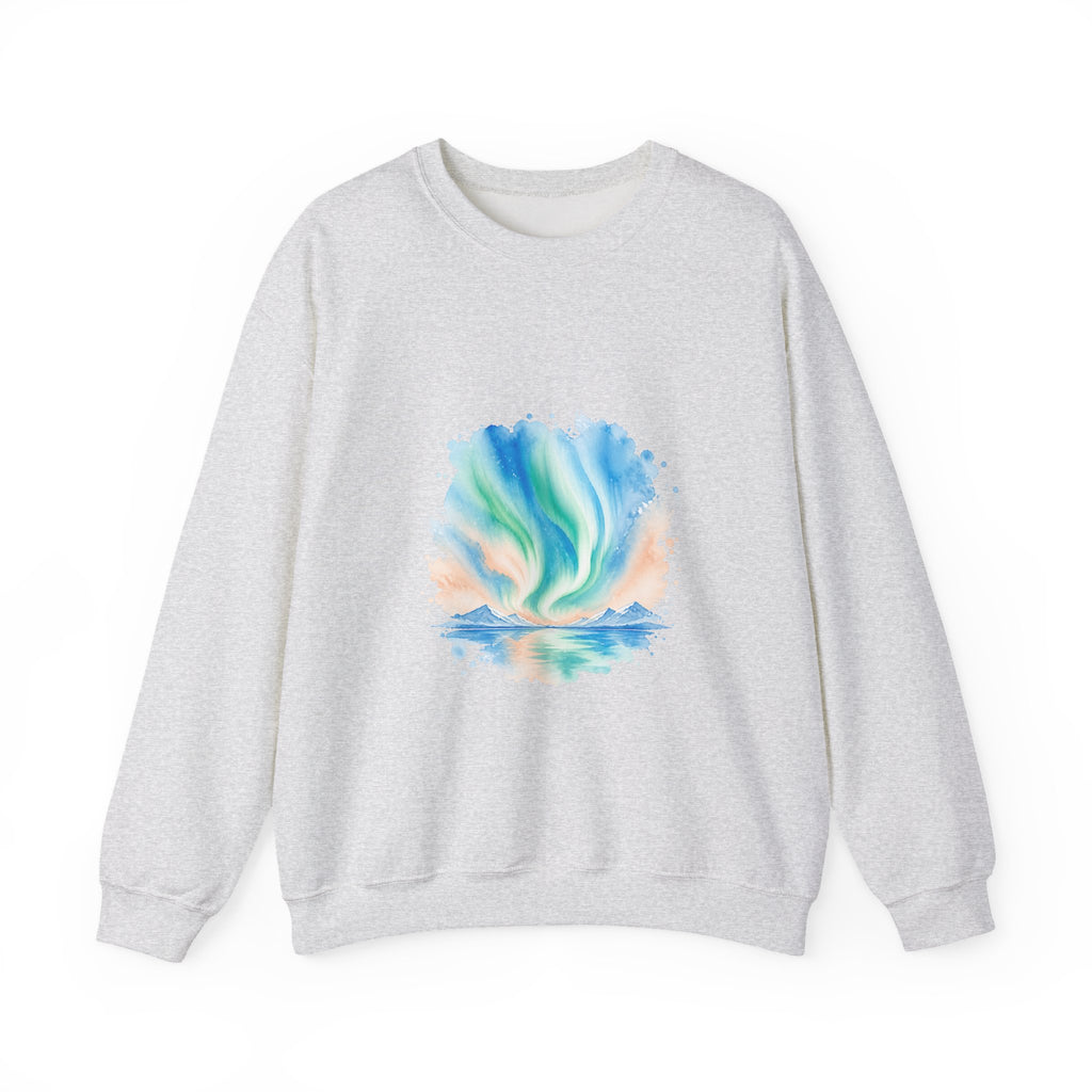 Matching Couple Sweatshirt - Aurora & Southern Cross Matching Couple Comfort Colors Crew Watercolor Art His Hers Birthday Gift - Design A
